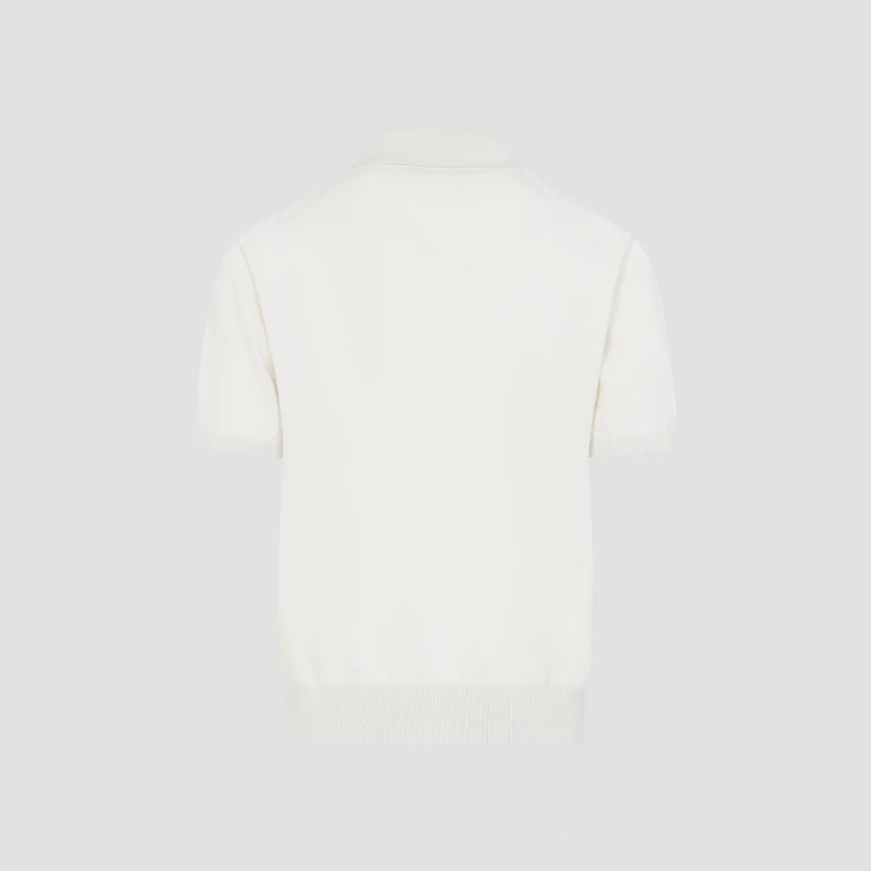 Canali Short-sleeved Cotton and Silk Regular Fit Polo Shirt - Image 4