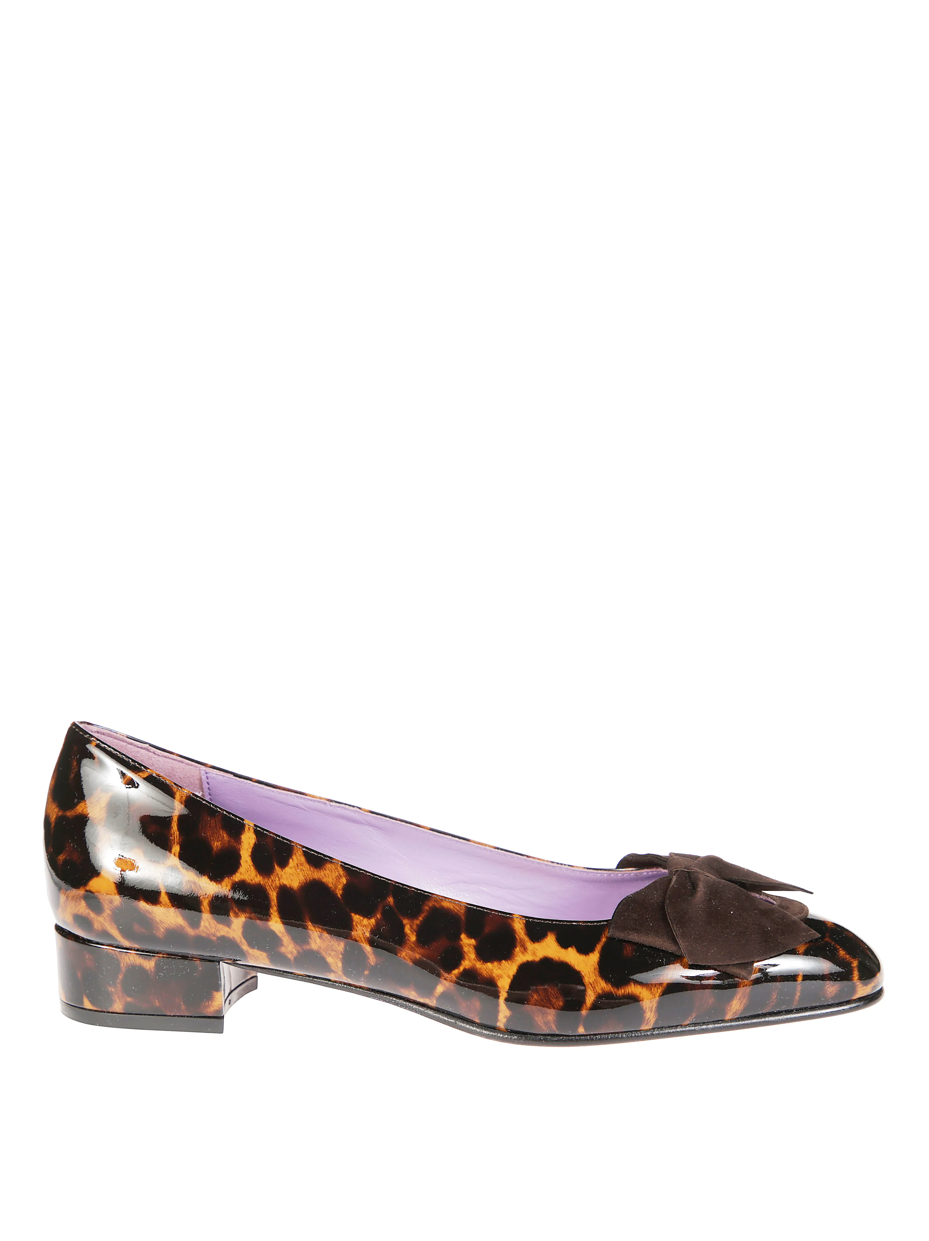 Carel Leopard Print Suede Ballerina Flats for Women