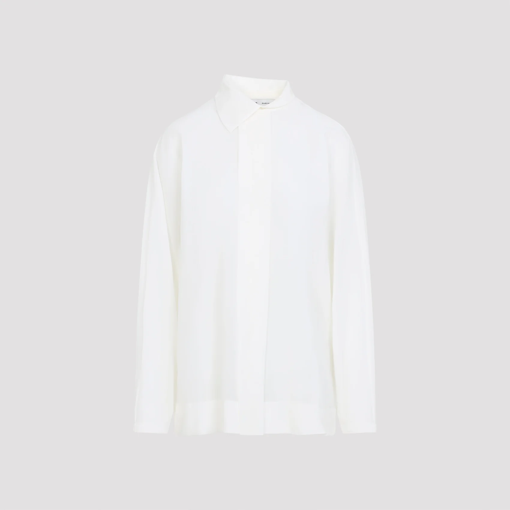 Carven Asymmetrical Collar Shirt in Cotton Voile - Image 3