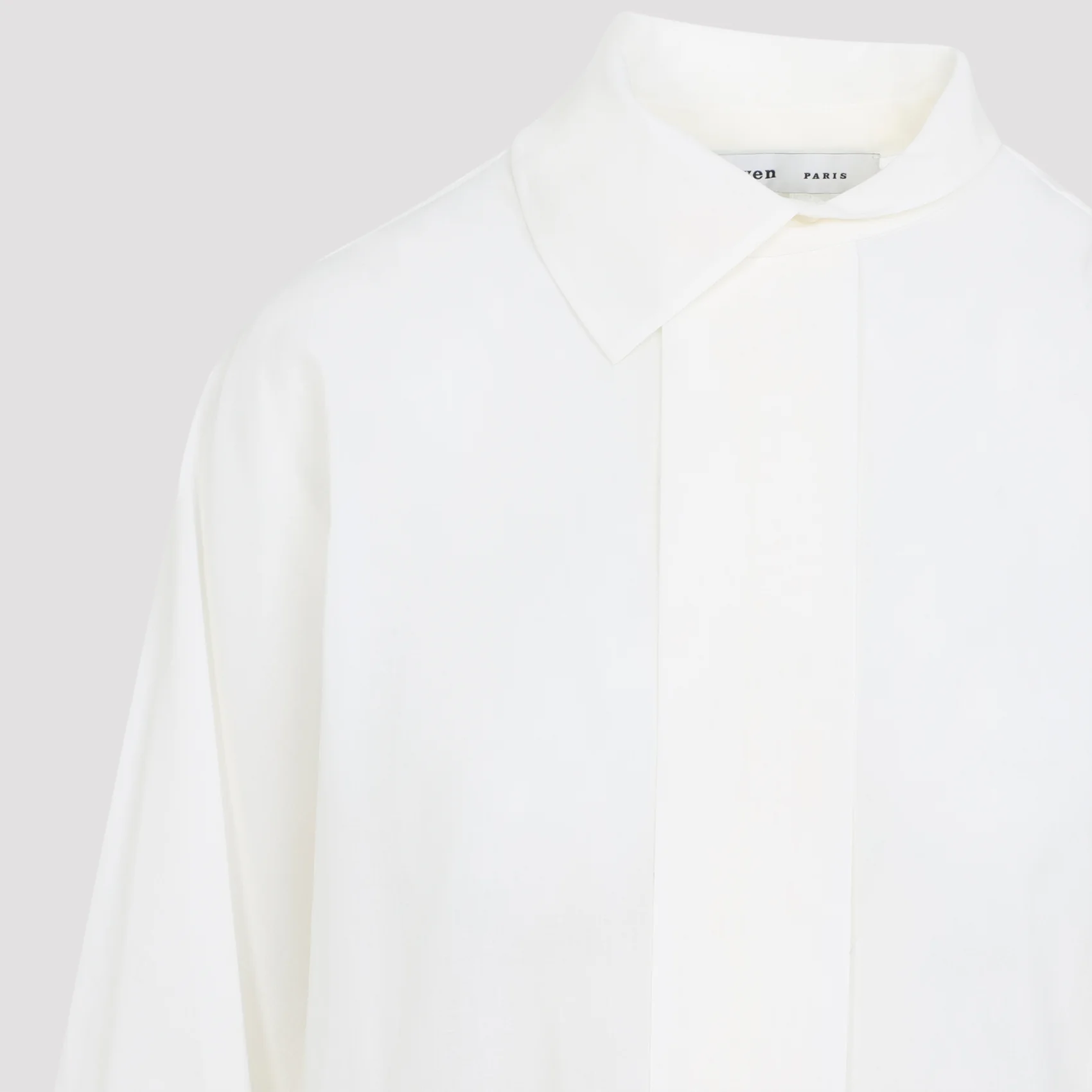 Carven Asymmetrical Collar Shirt in Cotton Voile - Image 5