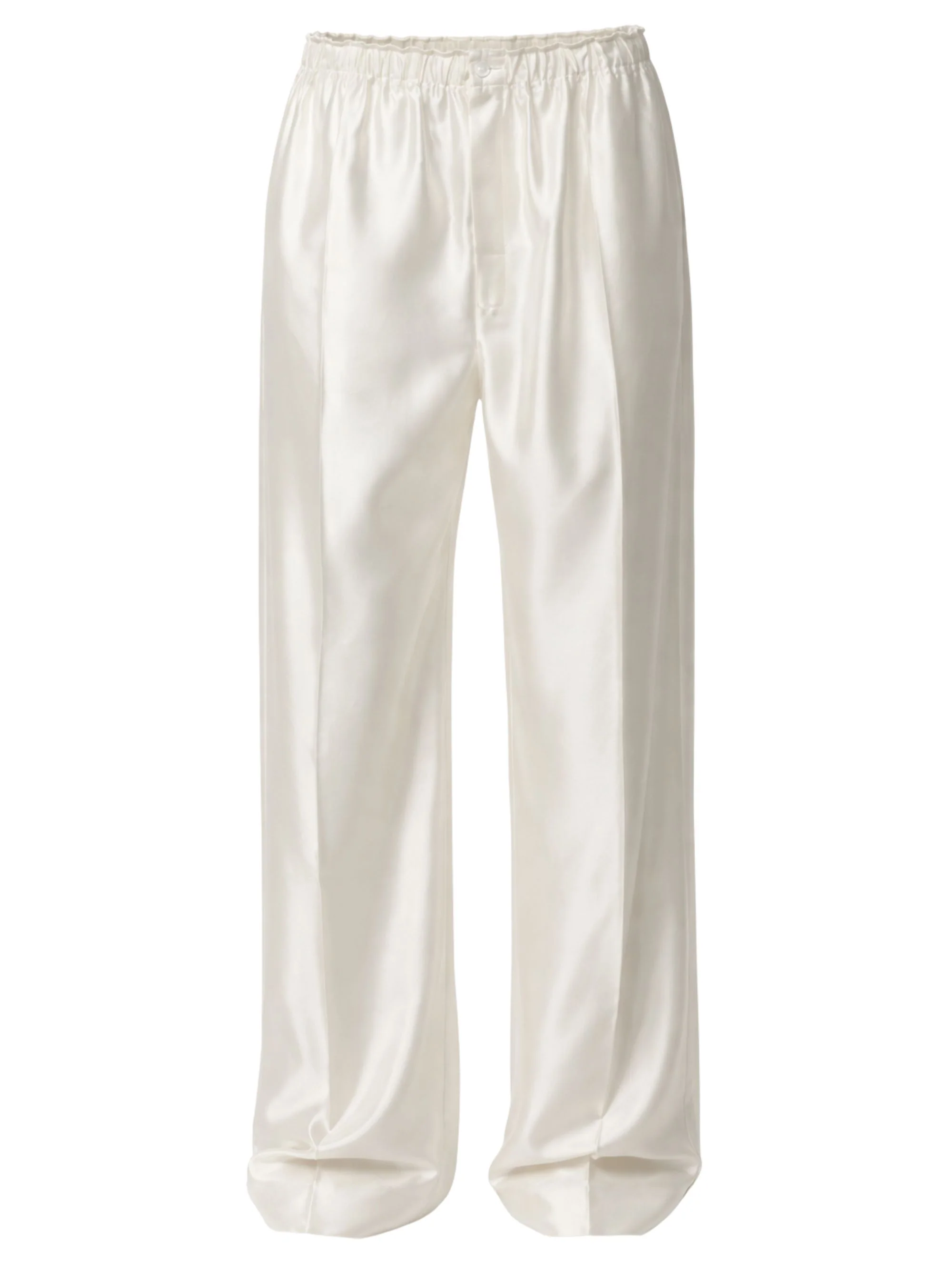 Carven High-Waisted Relaxed Fit Cotton Satin Pants