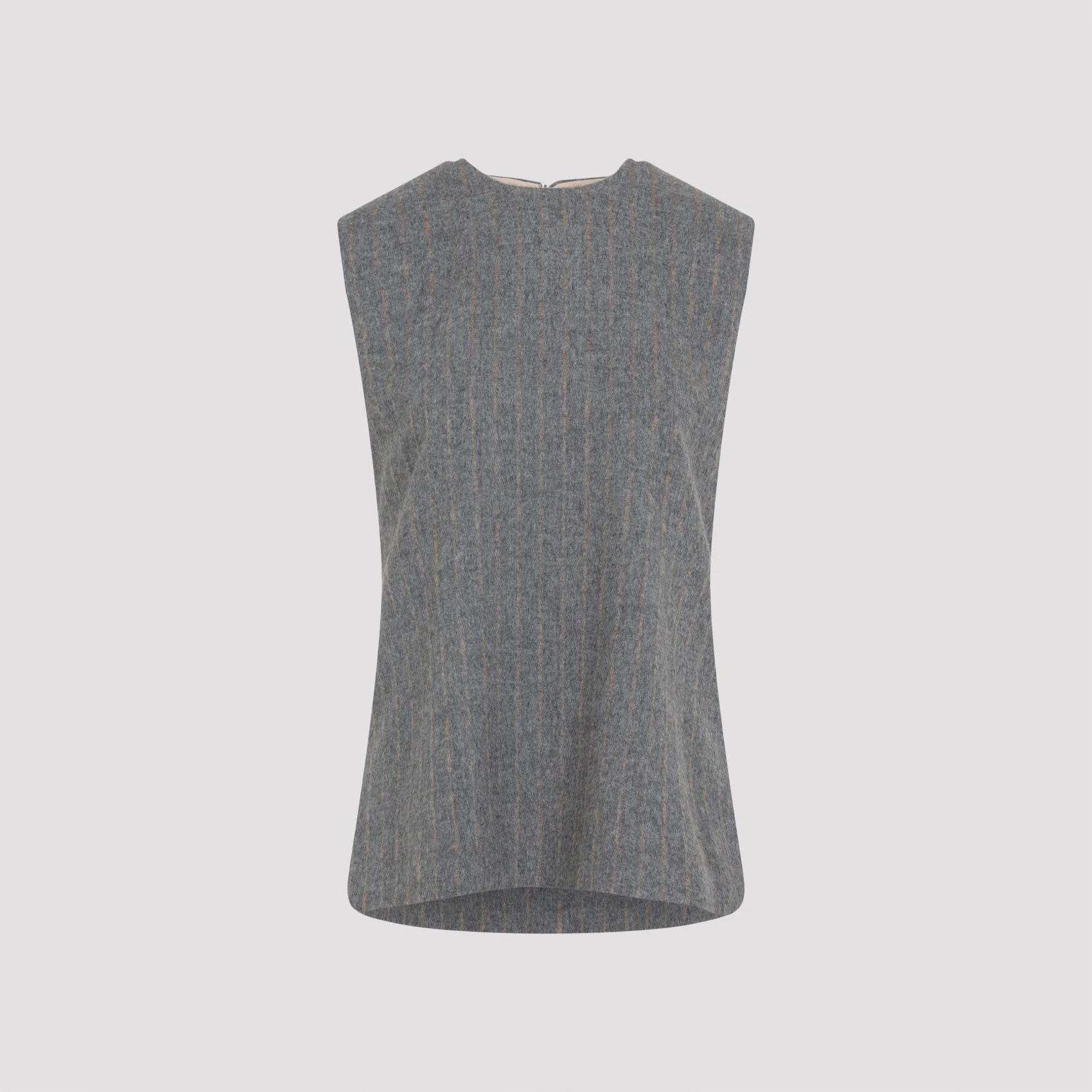 Carven Sleeveless Shift Top in Grain de Poudre - Image 3