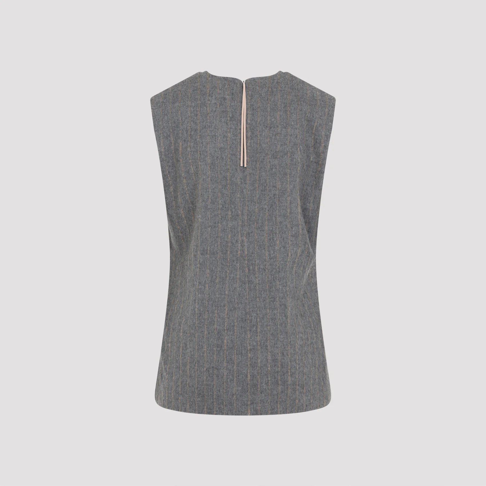 Carven Sleeveless Shift Top in Grain de Poudre - Image 4