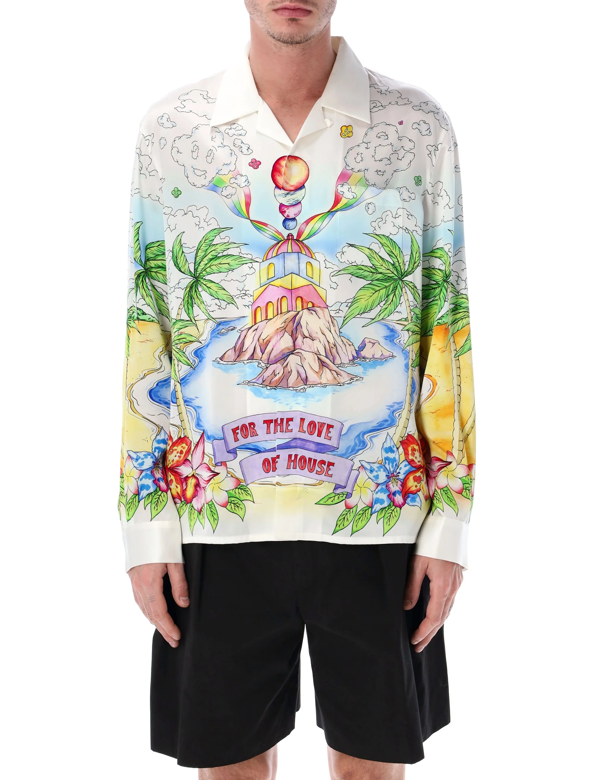Casablanca Better Days Printed Long-sleeve Shirt