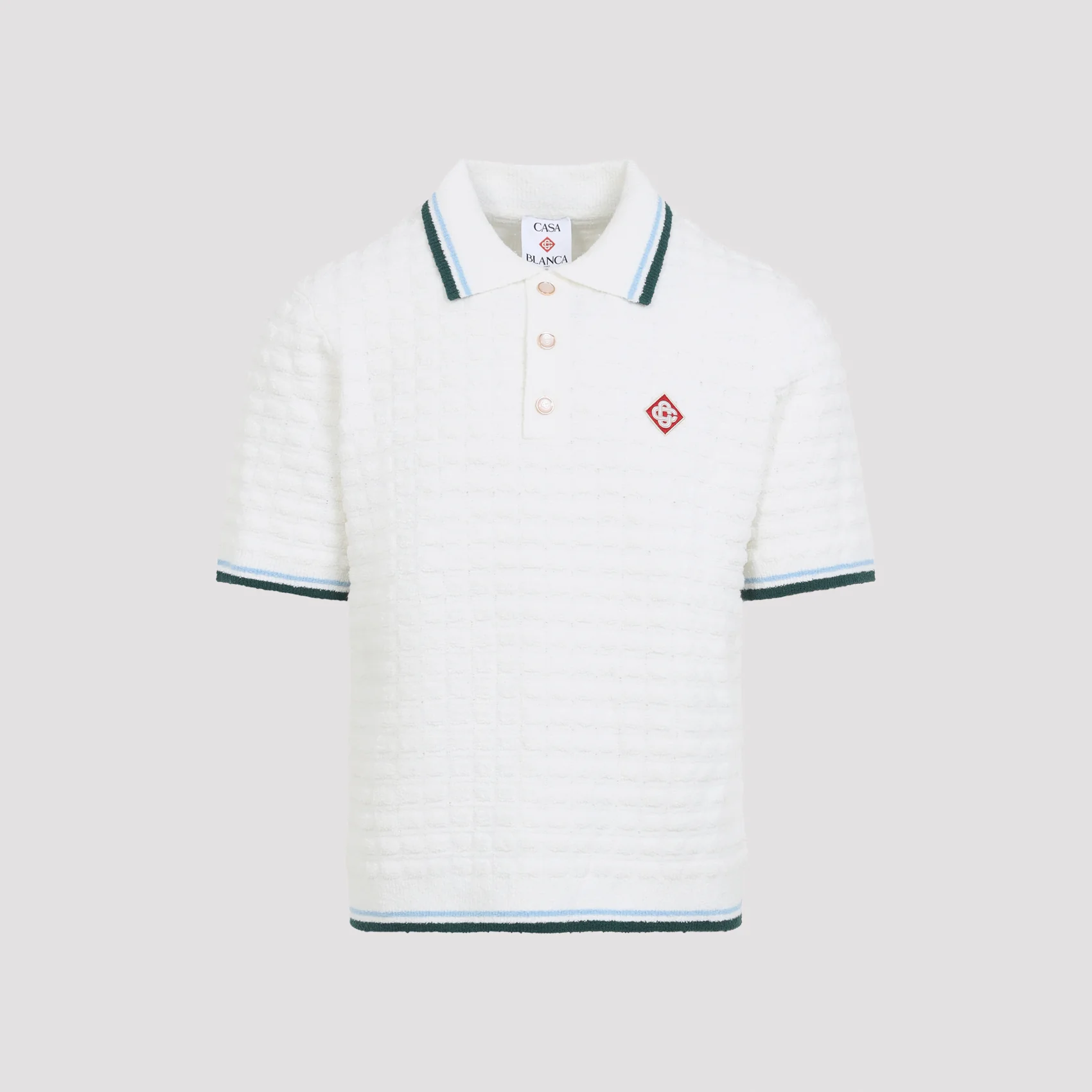 Casablanca Boucle Loop Short Sleeve Polo for Men - Image 3