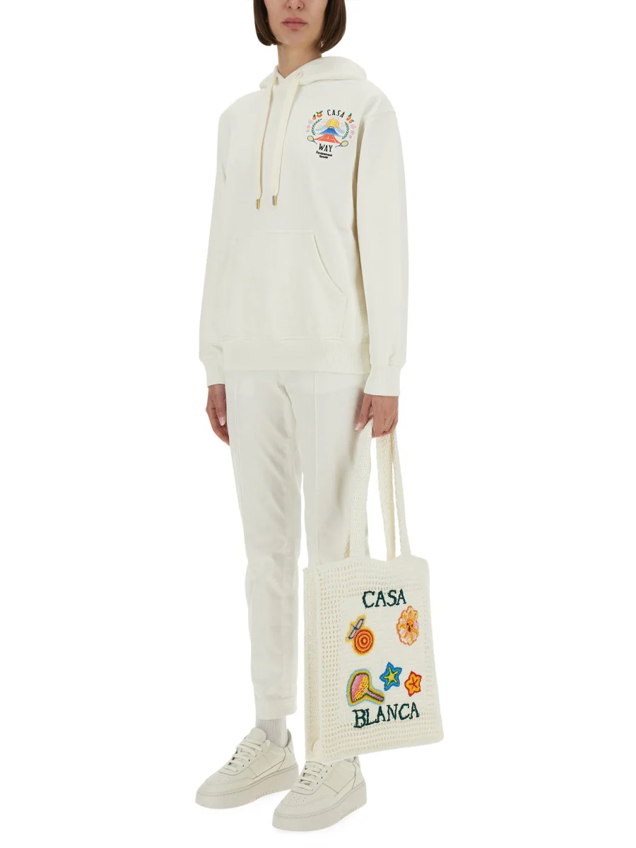 CASABLANCA Casa Way Mountain Embroidered Hoodie - Image 2