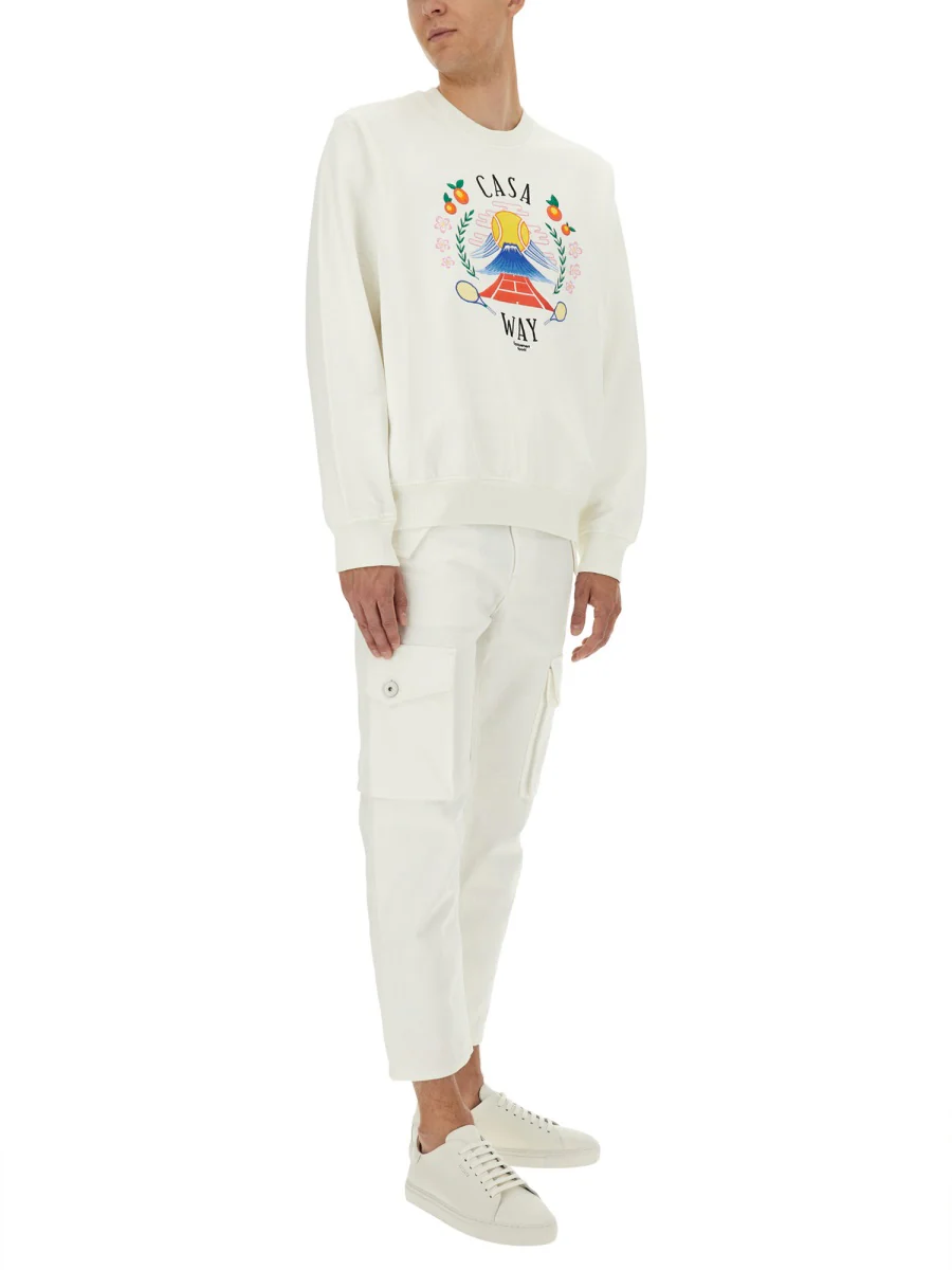 CASABLANCA Casa Way Mountain Embroidered Sweatshirt - Image 2