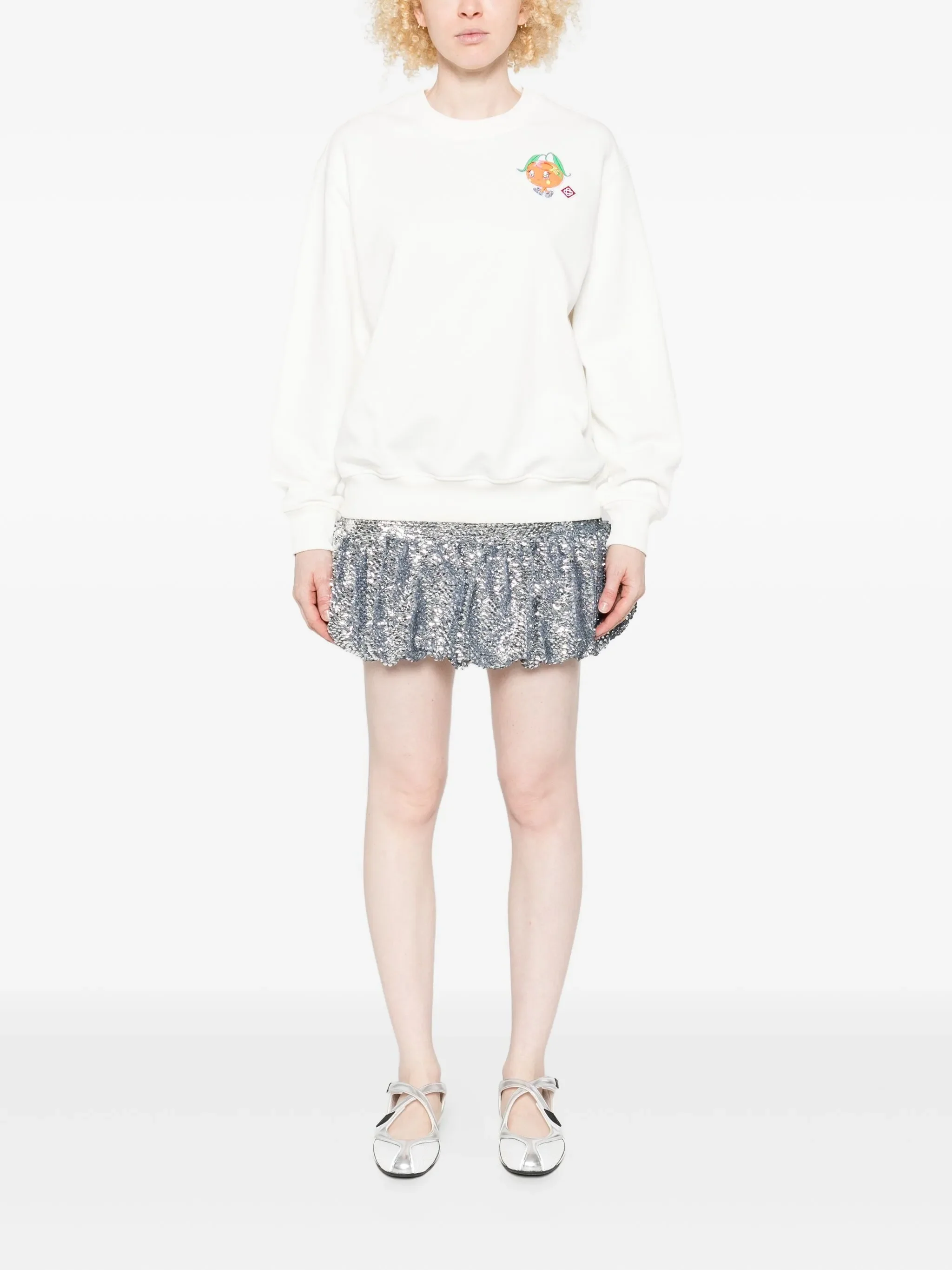 Casablanca Casual Crew Neck Sweatshirt with Ski Print - Image 2