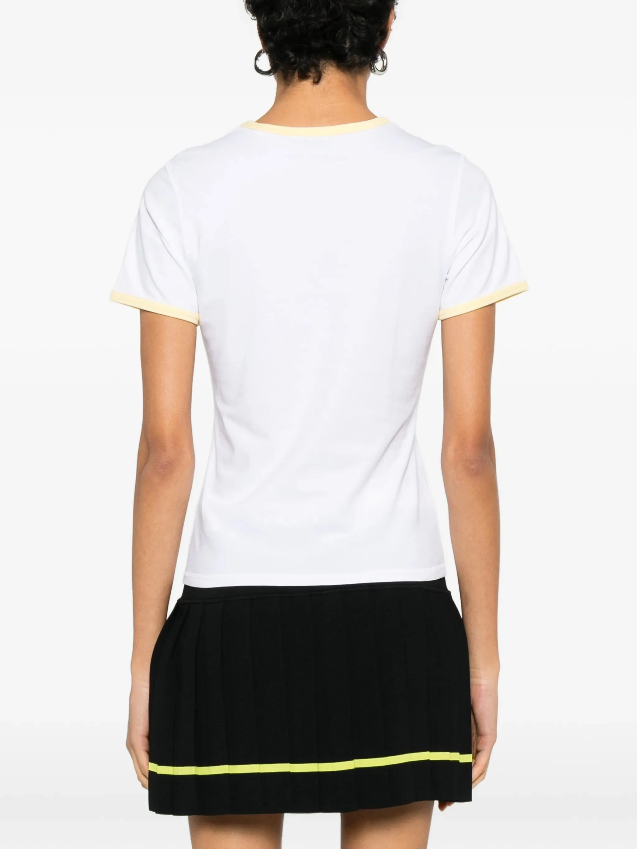 Casablanca Contemporary Contrast Cuffed Neck T-Shirt Size S - Image 4