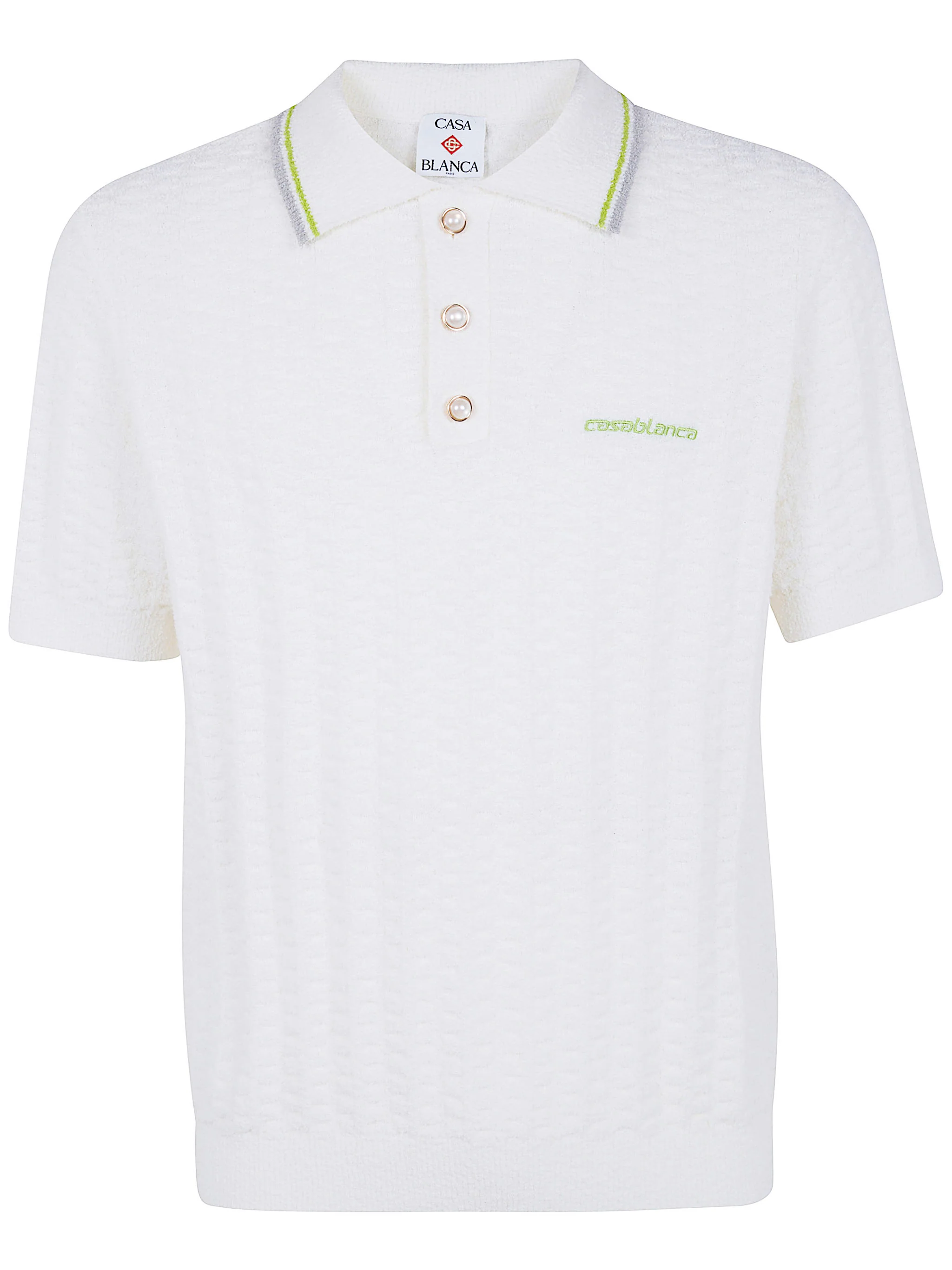 Casablanca Cotton Blend Polo Shirt for Men - Image 4