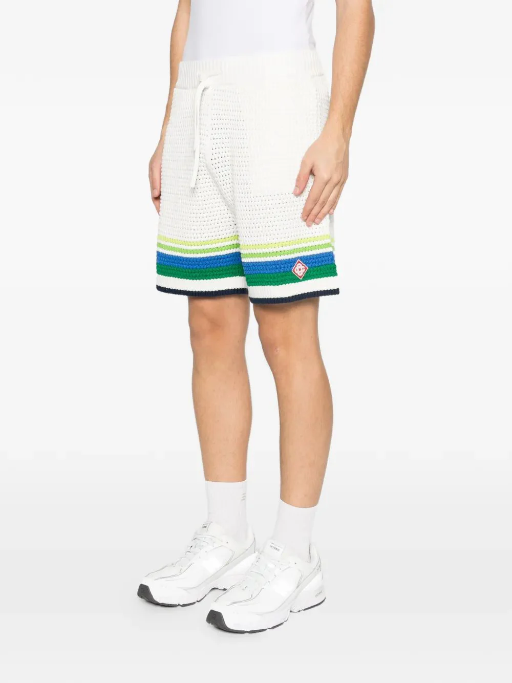 Casablanca Cotton Stripe Shorts for Men - SS26 - Image 3