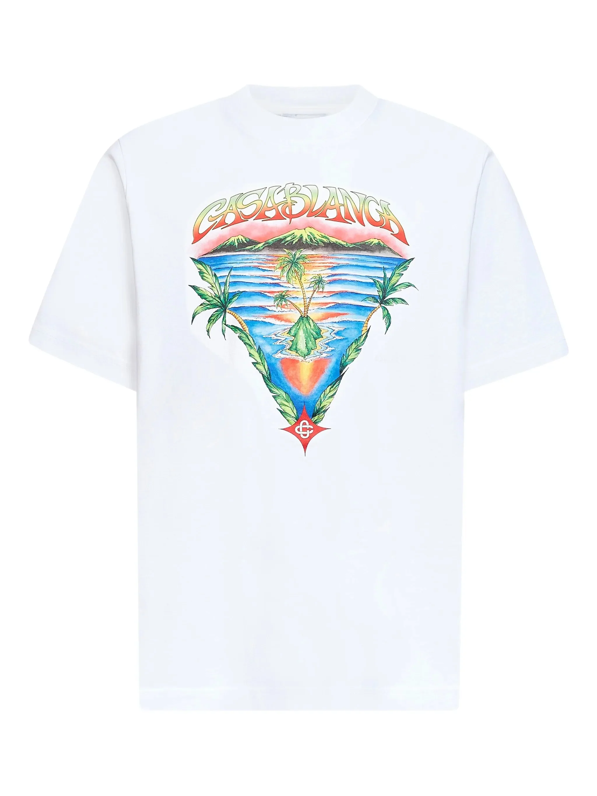 Casablanca Eco-Friendly Neck T-Shirt with Front Print - Size M