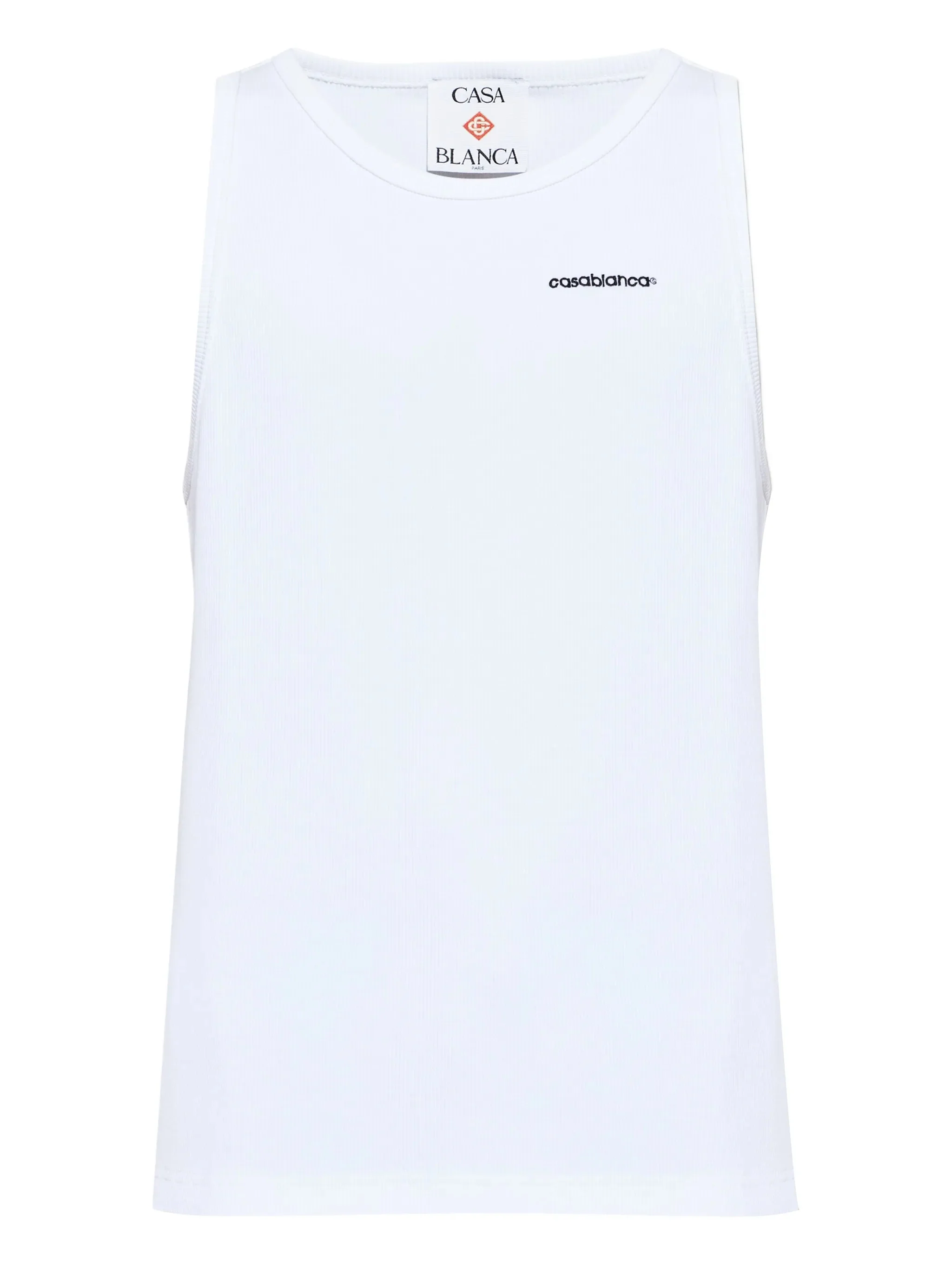 Casablanca Embroidered-logo Ribbed Tank Top - Image 6