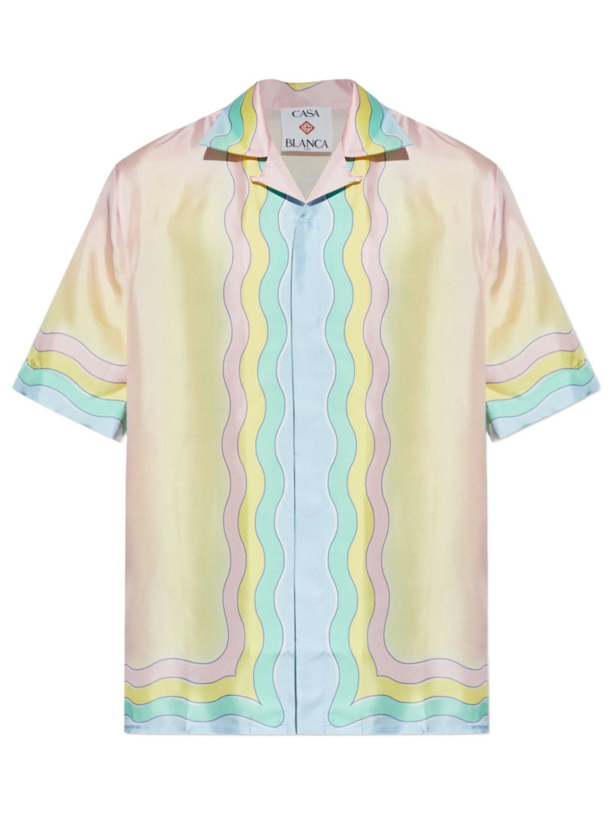 Casablanca Flowers Long Sleeve Silk Twill Shirt
