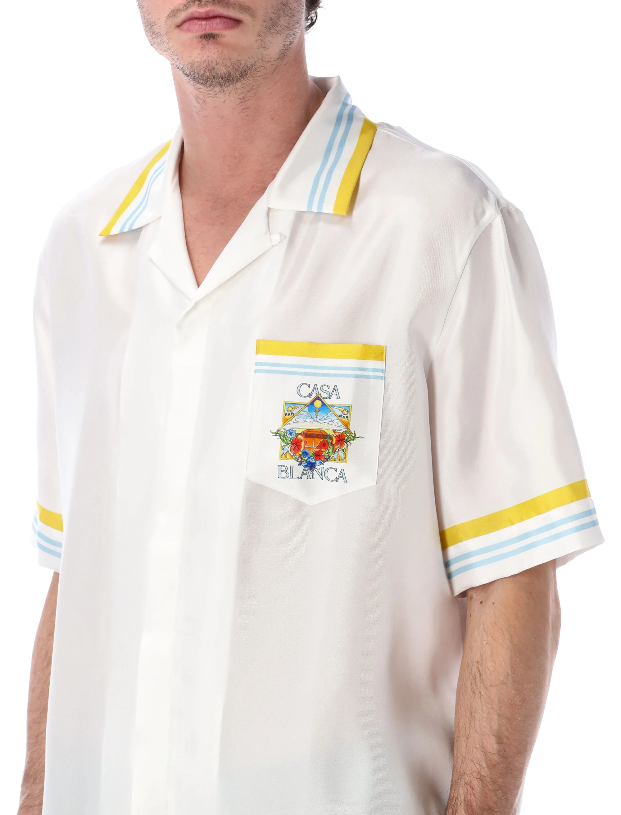 Casablanca Halftone Logo Short Sleeve Shirt - Image 3