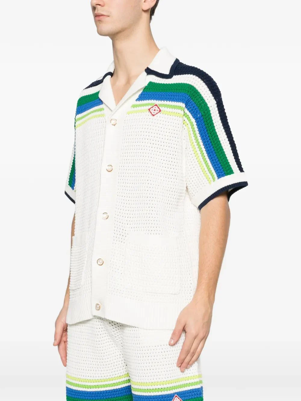 Casablanca Men's Casual Short Sleeve Cotton Shirt - Image 3