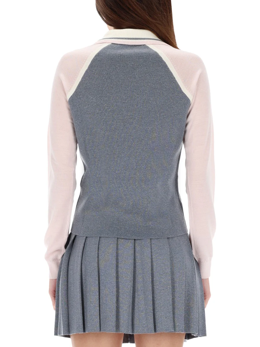 CASABLANCA Merino Tennis Long Sleeve Polo - Image 3