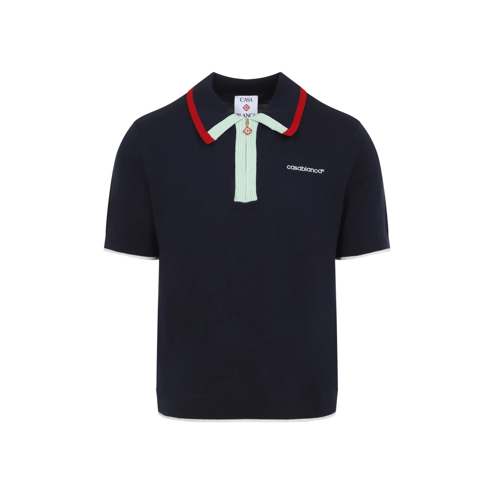 Casablanca Merino Wool Track Polo for Men - Image 2