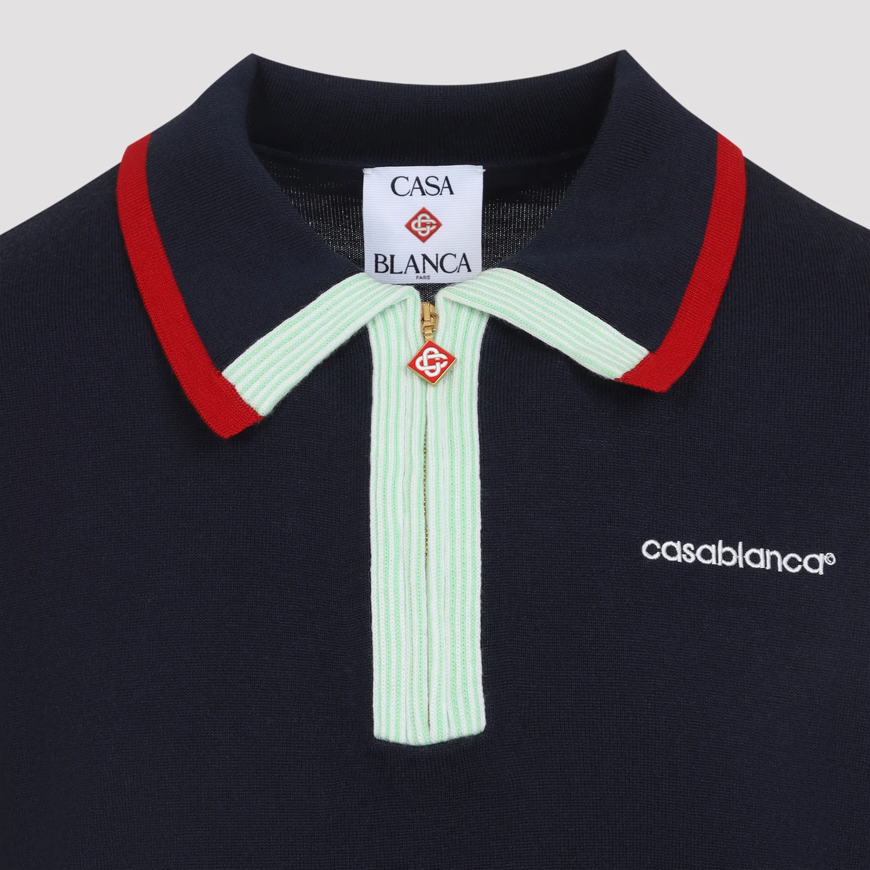 Casablanca Merino Wool Track Polo for Men - Image 5