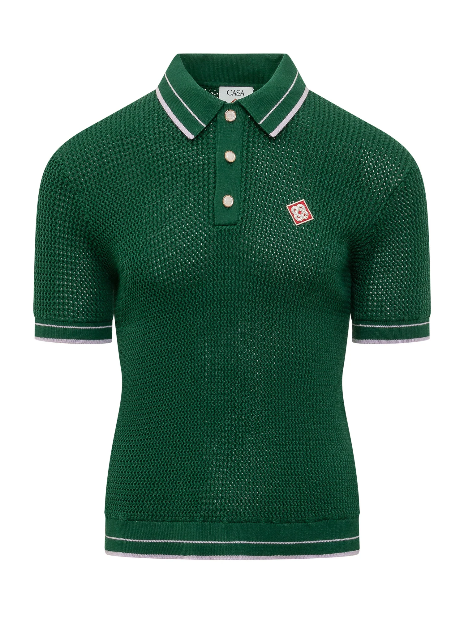 Casablanca Mini Polo Mock Neck