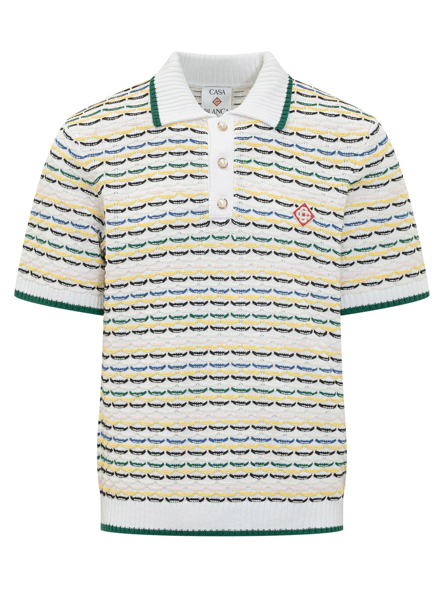 Casablanca Mini Sleeve Cut Polo