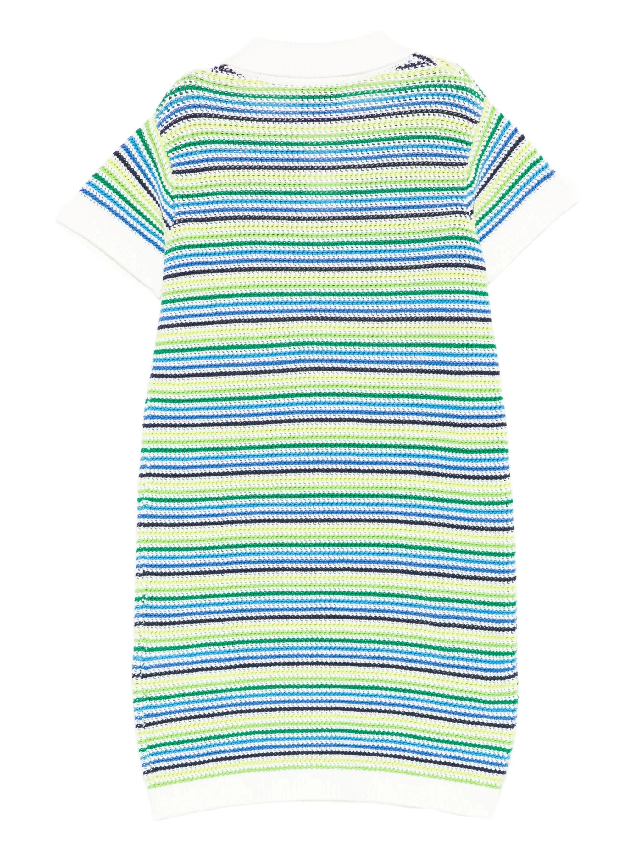 Casablanca Mini Striped Pattern Polo with Short Sleeves - Image 2