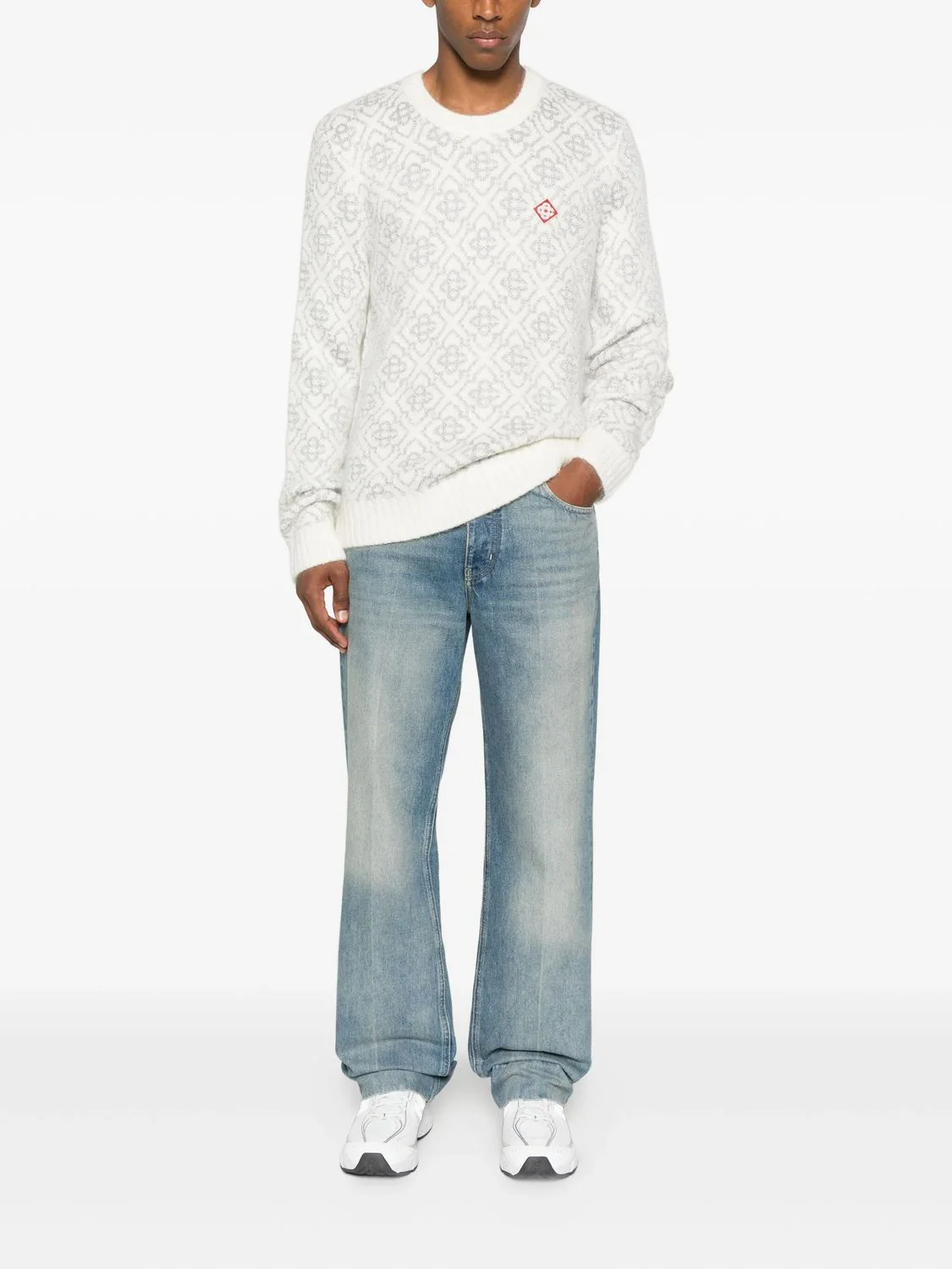 Casablanca Mohair Blend Knit Sweater for Men - Image 3