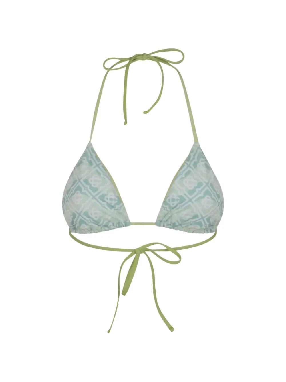 Casablanca Monogrammed Bikini Top with Tie-Up Closure - Image 2
