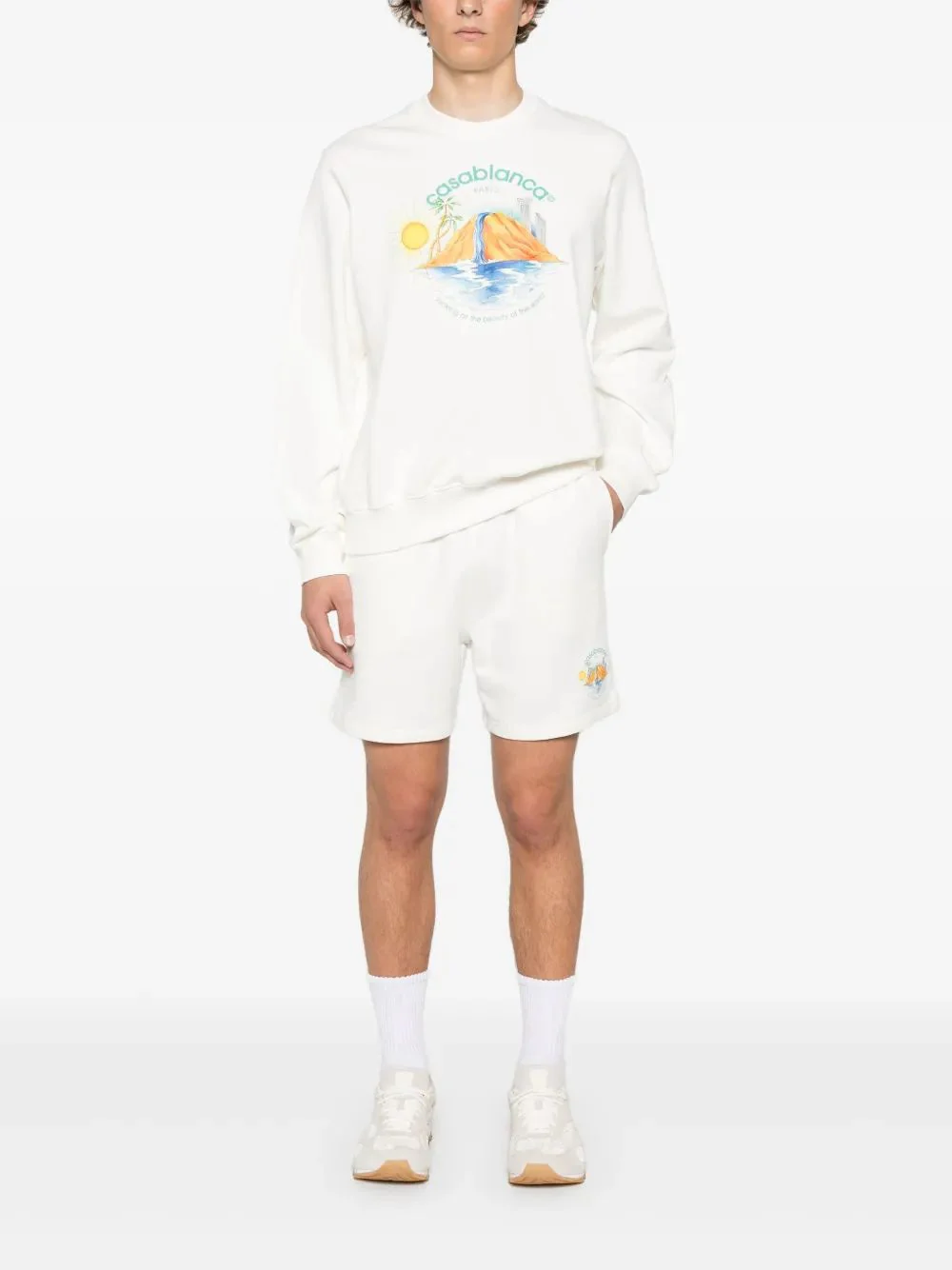 Casablanca Oasis Printed Sweat T-Shirt - Men's Mini Fit - Image 2
