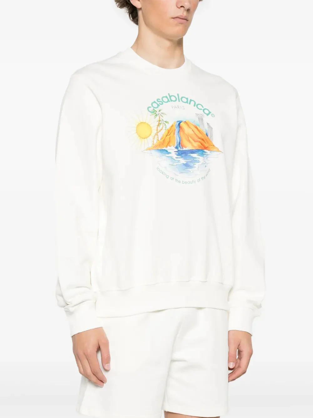 Casablanca Oasis Printed Sweat T-Shirt - Men's Mini Fit - Image 3