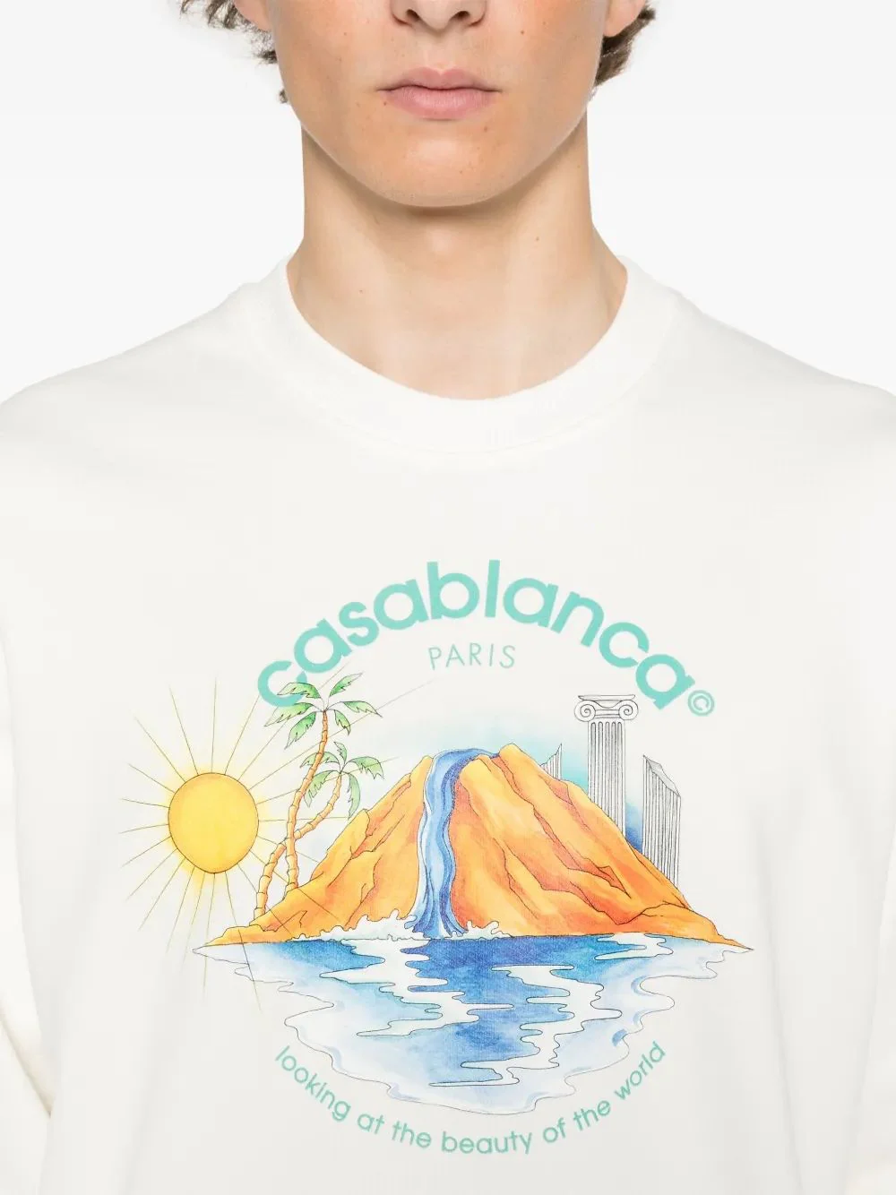 Casablanca Oasis Printed Sweat T-Shirt - Men's Mini Fit - Image 5