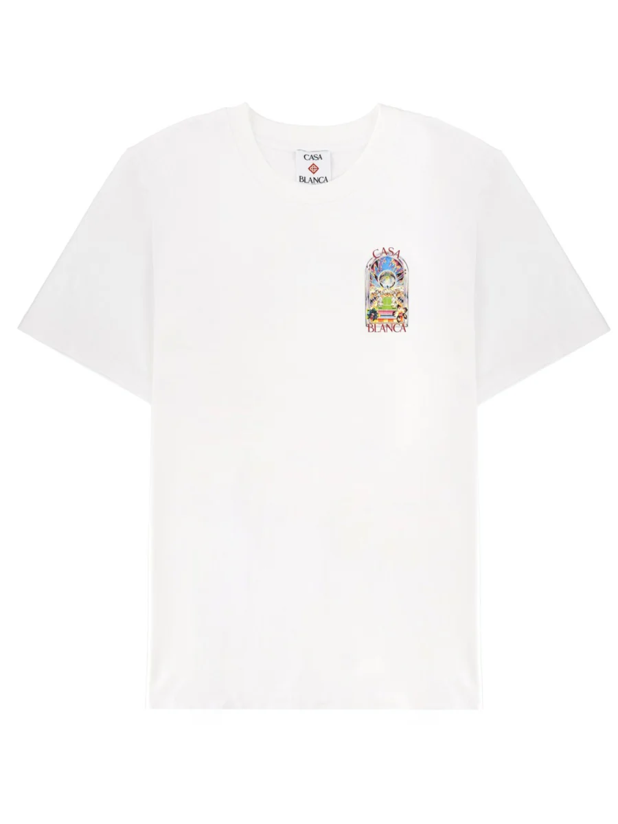 Casablanca Organic Cotton T-Shirt with Print - SS26 Collection