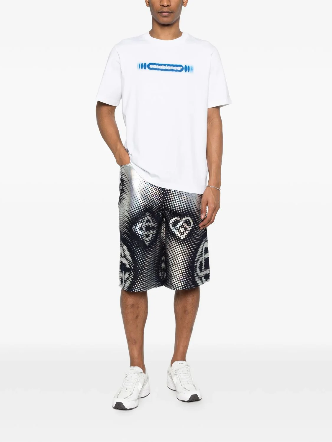 Casablanca Radiating Logo Classic T-Shirt for Men - Image 4