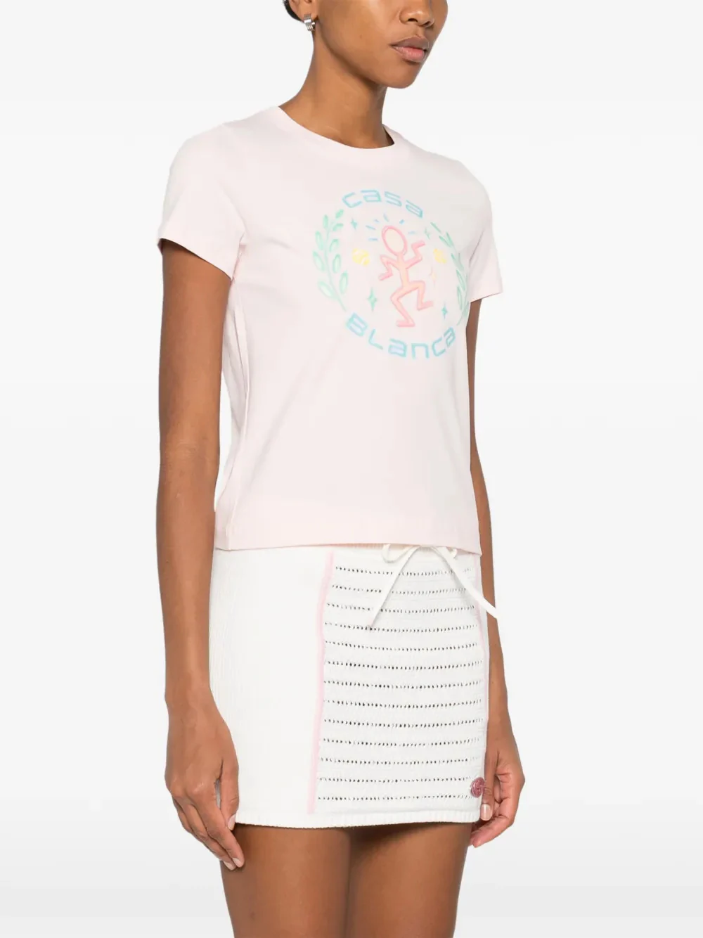 Casablanca Short-Sleeved Organic Cotton T-Shirt - Image 3