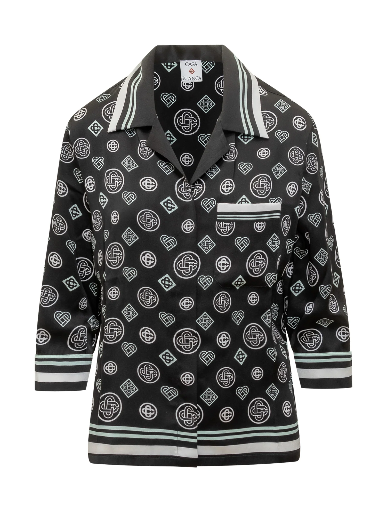 Casablanca Silk Logo Pyjama Shirt