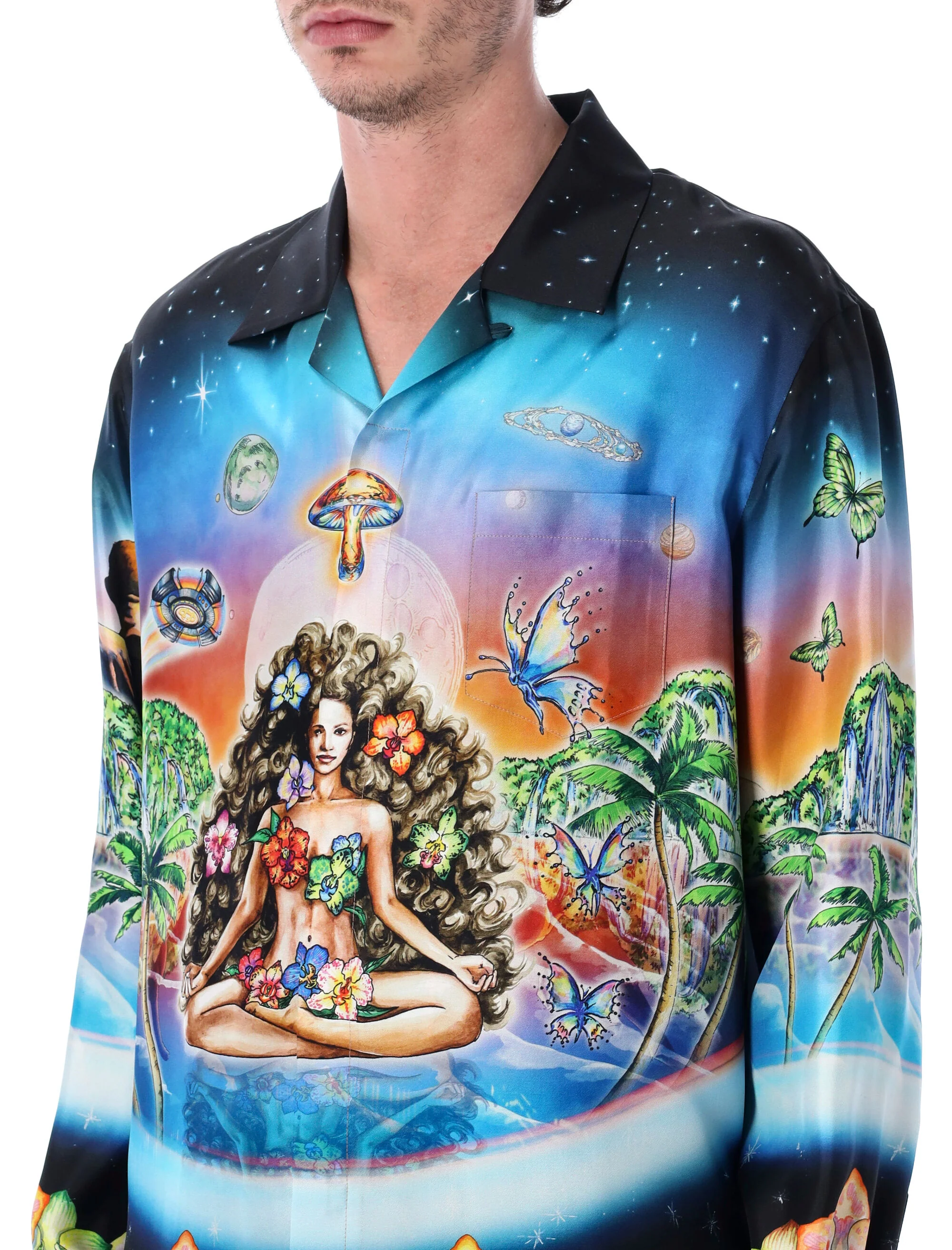 Casablanca Silk Mini T-Shirt for Men - SS26 - Image 3
