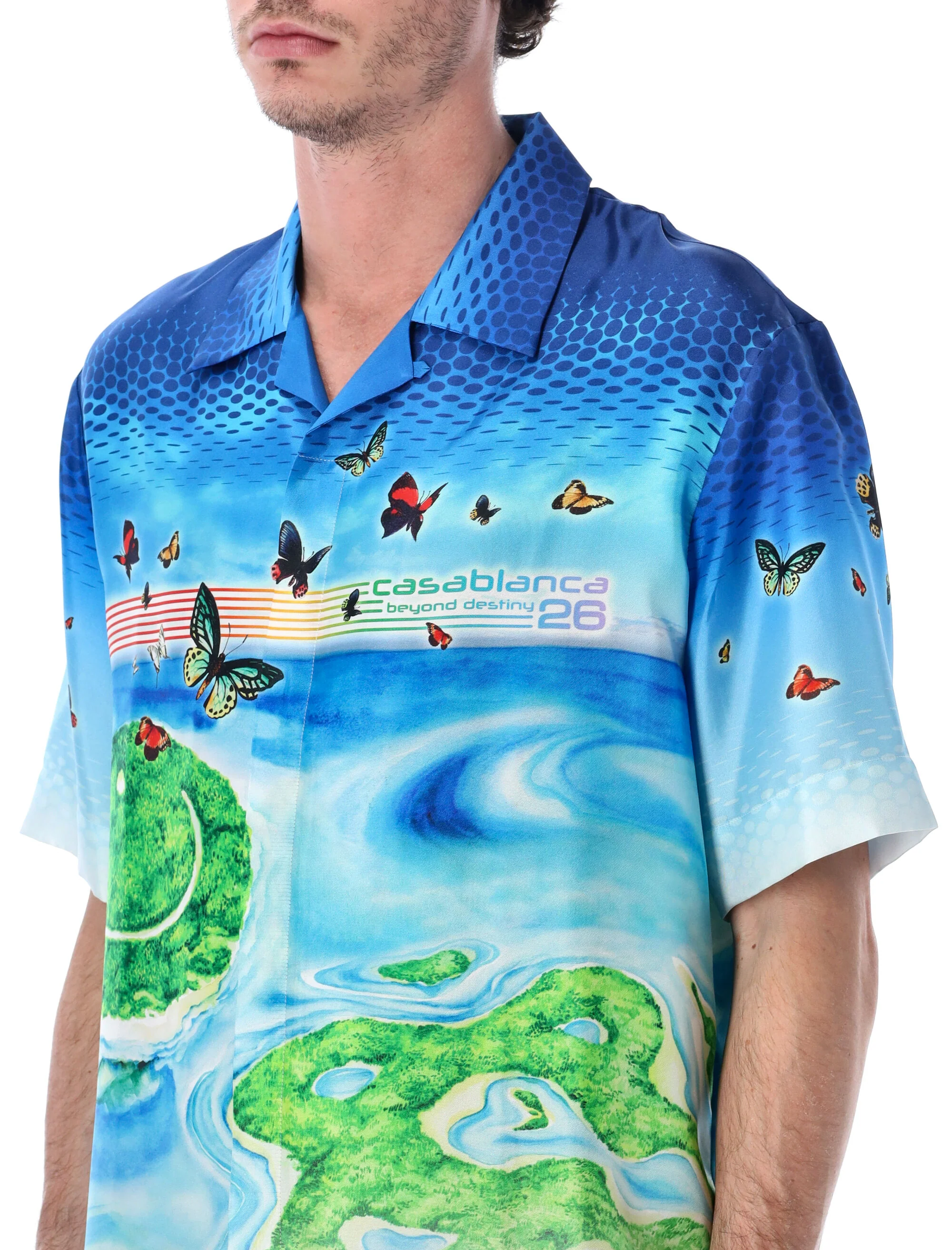 Casablanca Silk Shirt with Cuban Collar - Size L - Image 3
