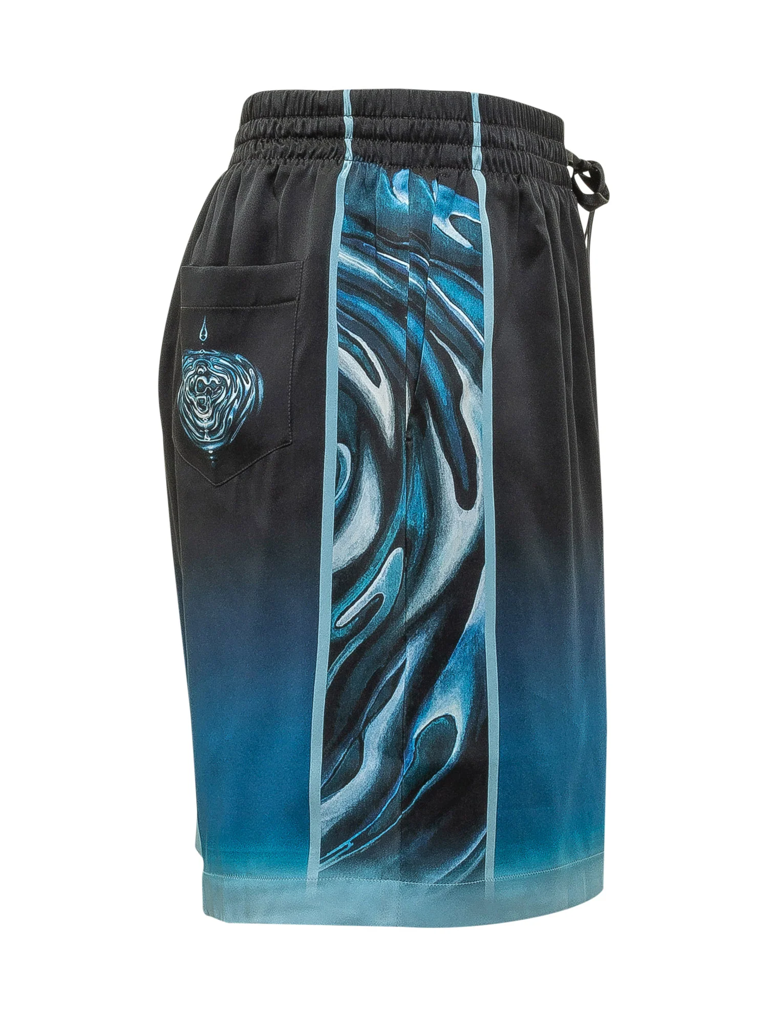 Casablanca Silk Shorts with Artistic Print - Image 3