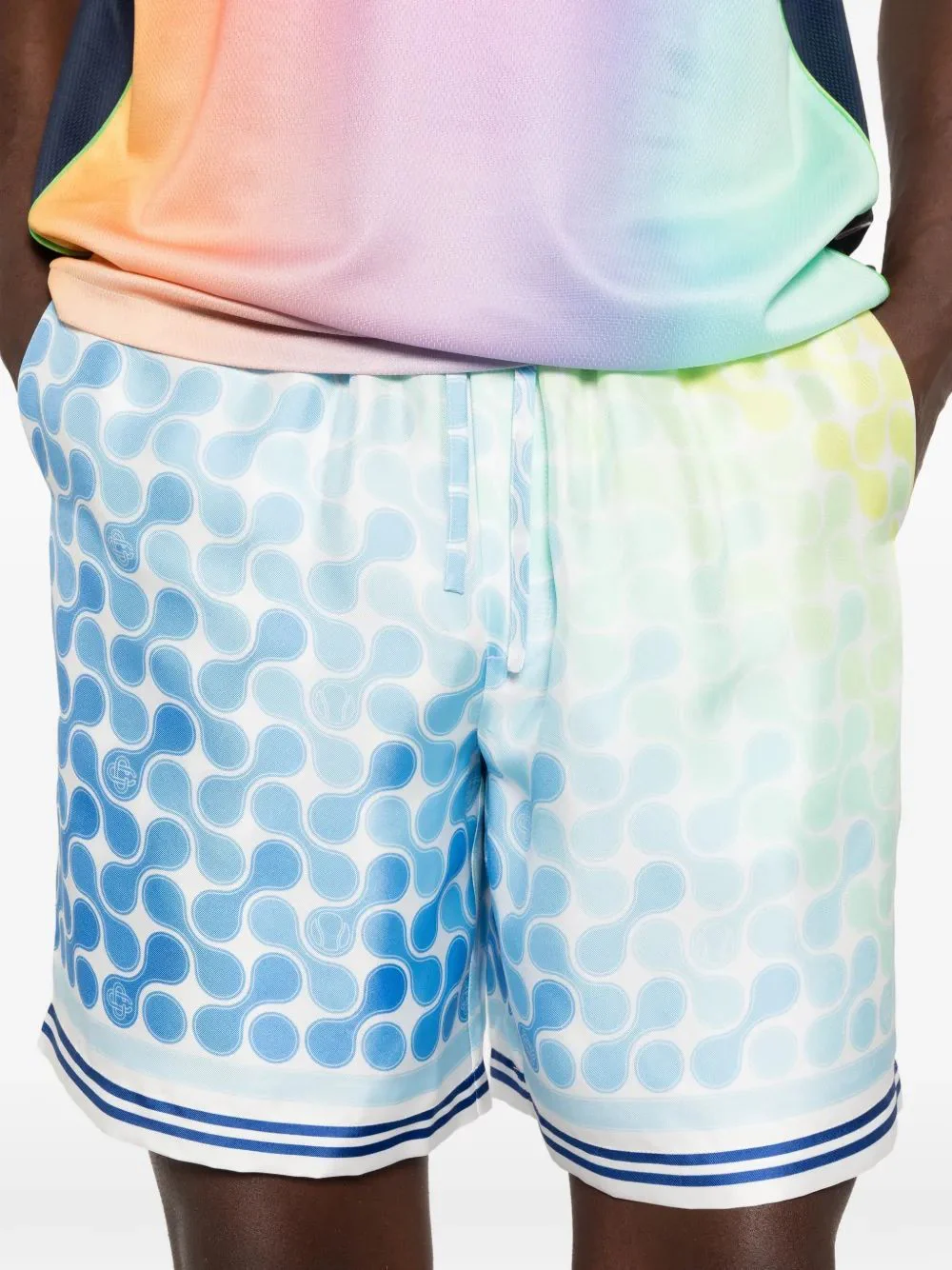 Casablanca Silk Twill Casual Shorts for Men - Image 5