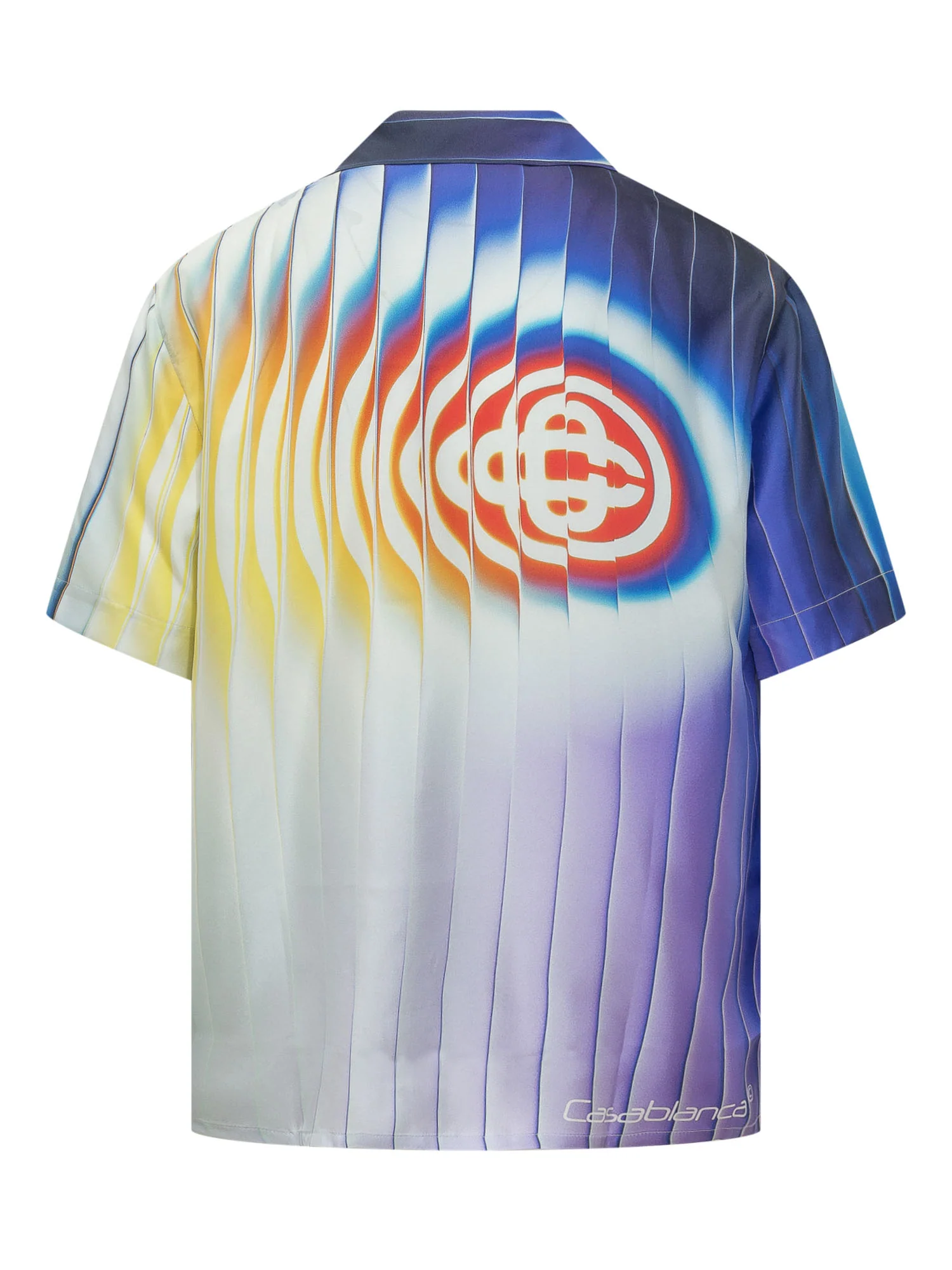 Casablanca Sleeves Cut Cuban Shirt with Graphic Print - Image 2