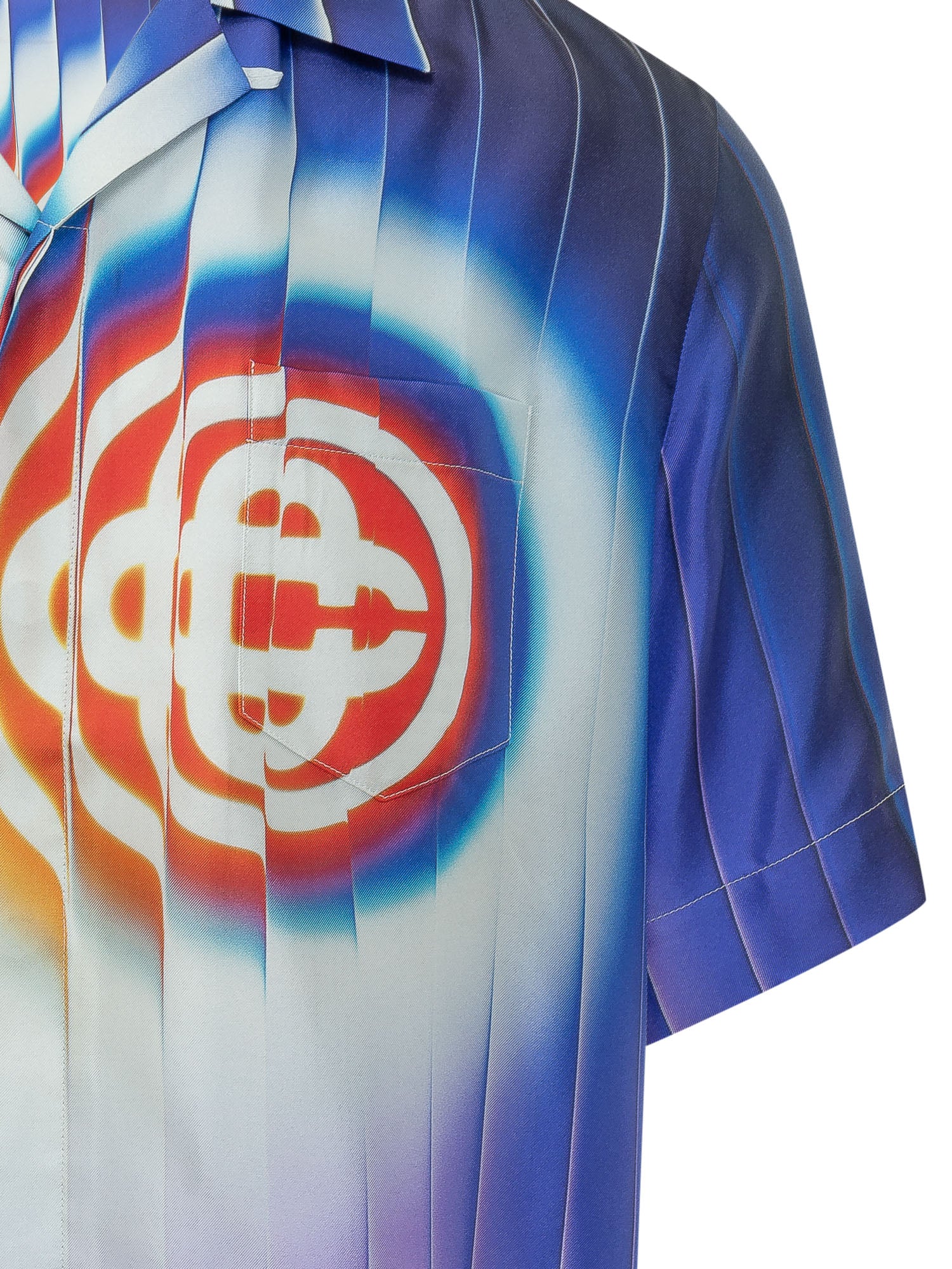 Casablanca Sleeves Cut Cuban Shirt with Graphic Print - Image 3