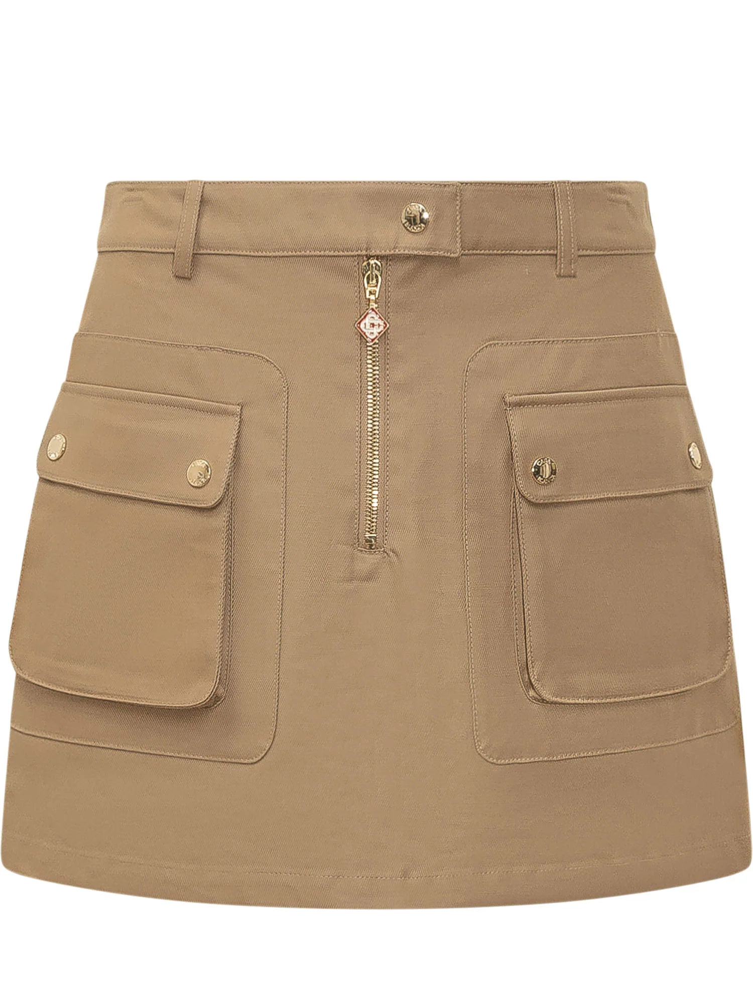 Casablanca Stylish Mini Skirt with Front Zipper and Pocket