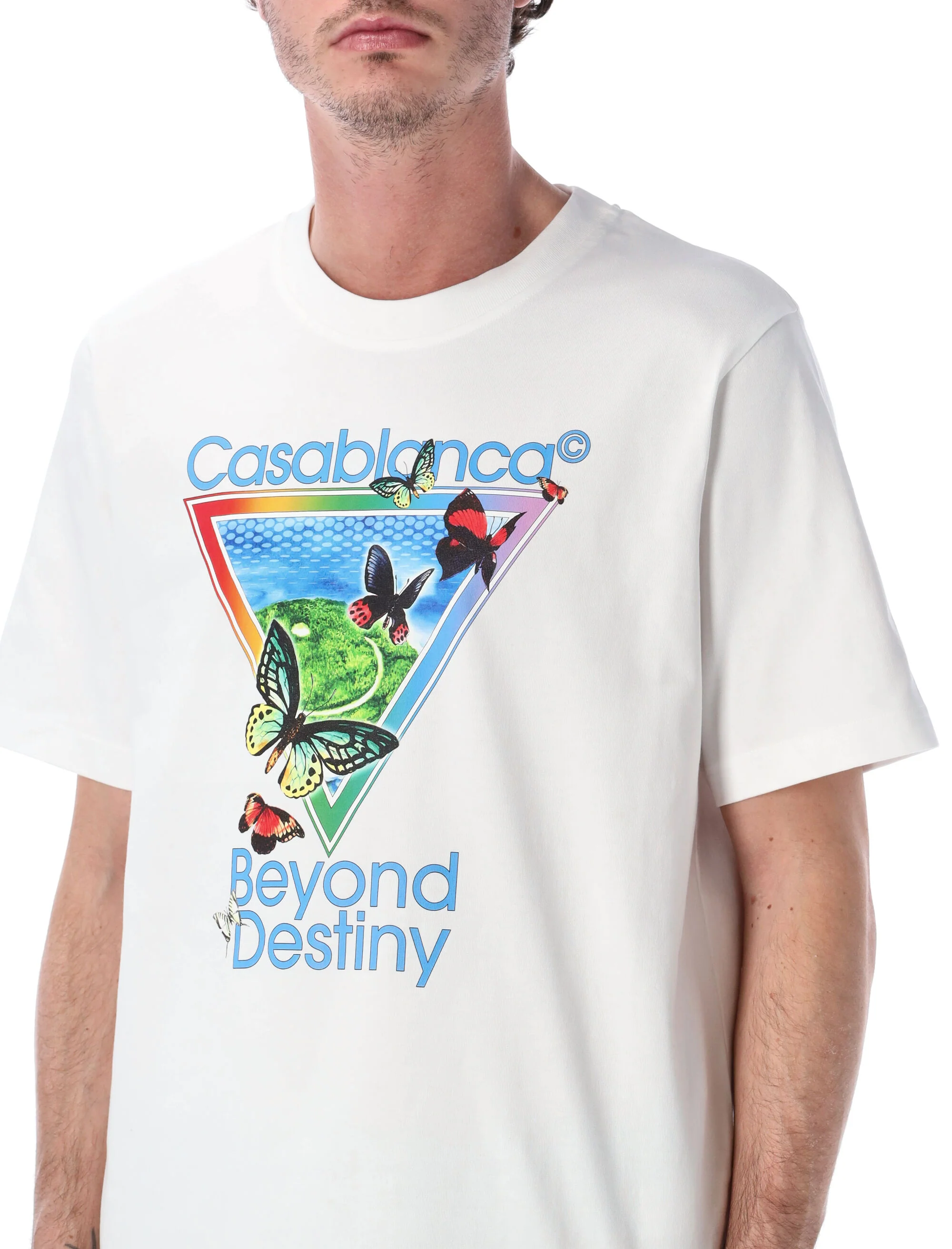 Casablanca T-shirt in Jersey Con Stampa Stampa Grafica Maniche Corte Girocollo - Image 3