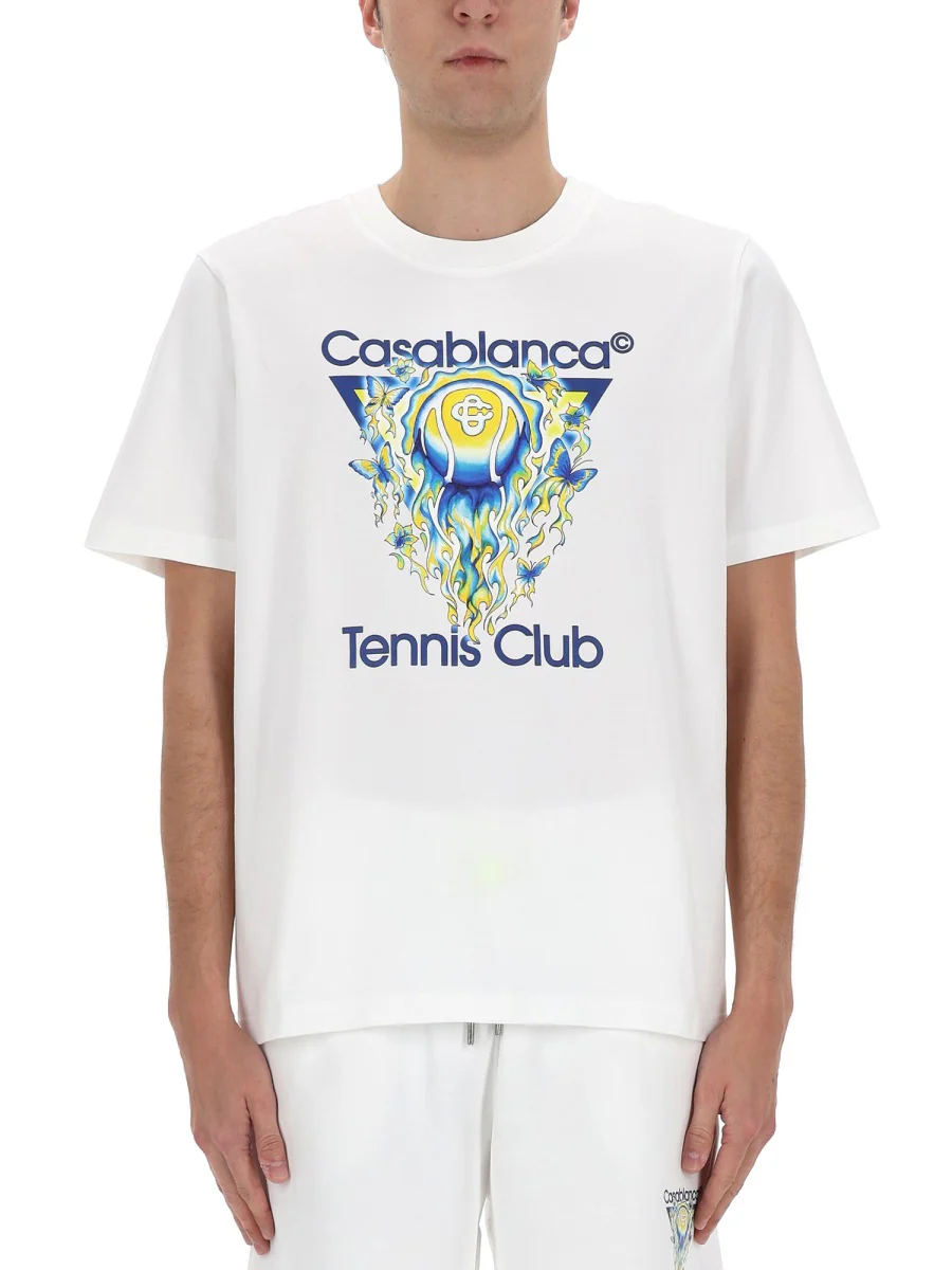 CASABLANCA Tennis Club Icon Short Sleeve T-Shirt - Image 4