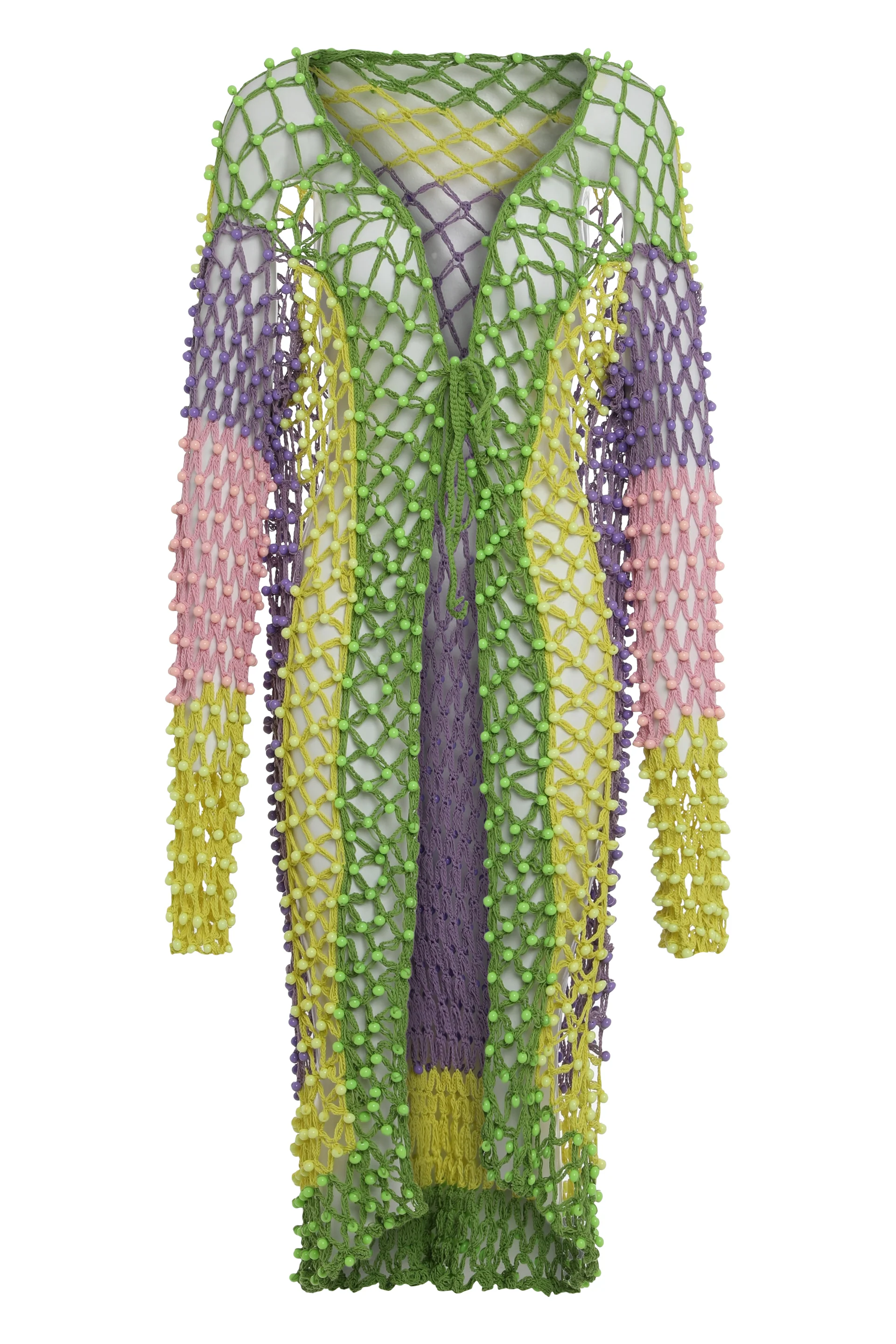 Celia B Vibrant Long Mesh Cardigan