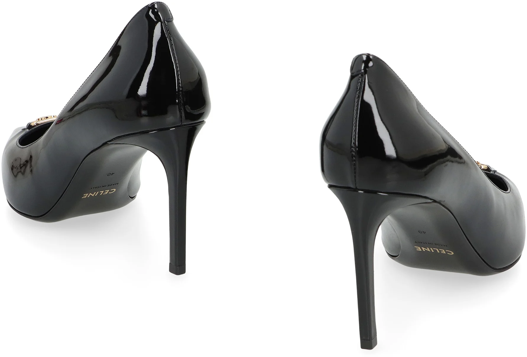 CELINE LILY PERFORATED TRIOMPHE BABIES in PATENT CALFSKIN - Image 4