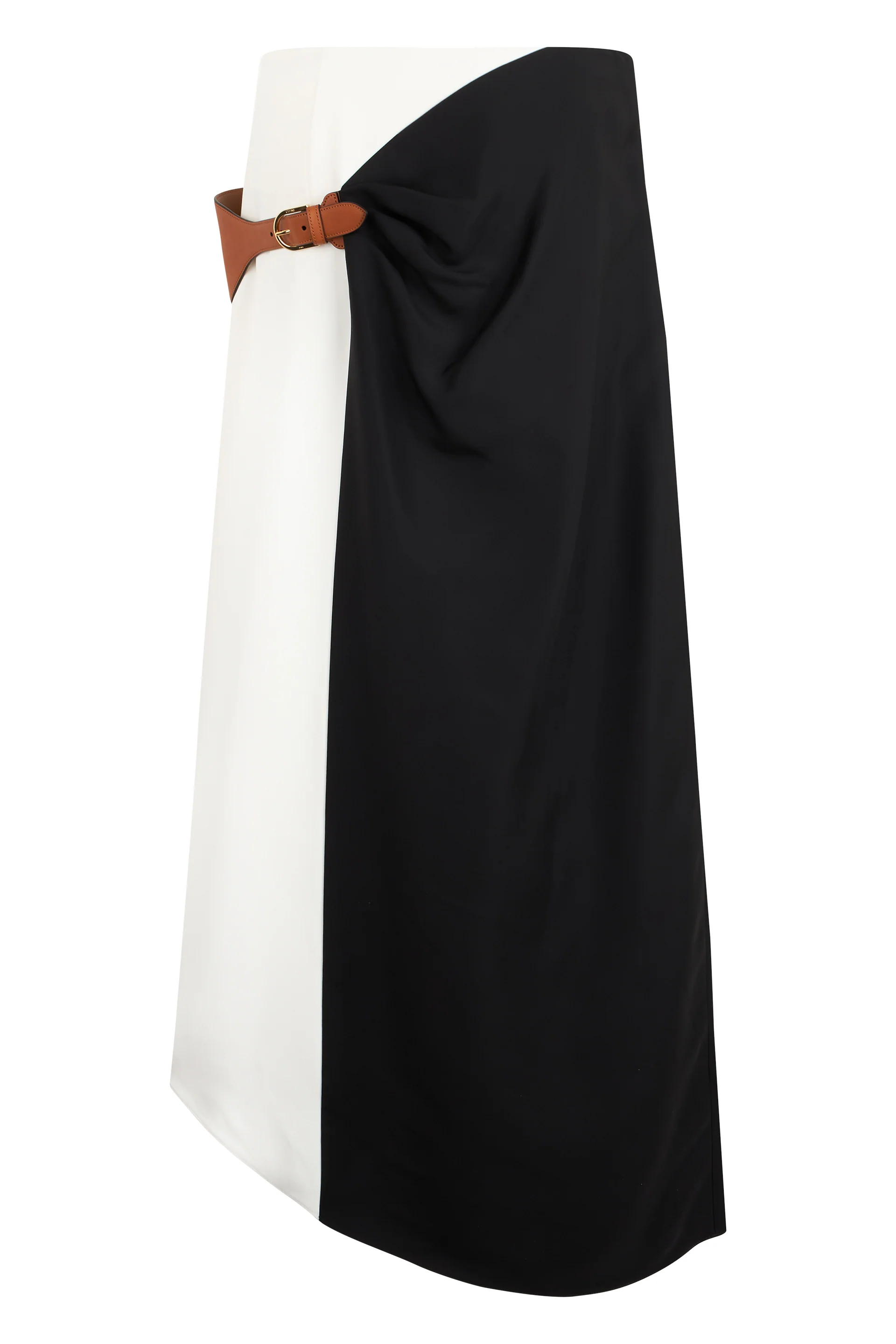 Celine Midi Skirt with Leather Insert - Image 2