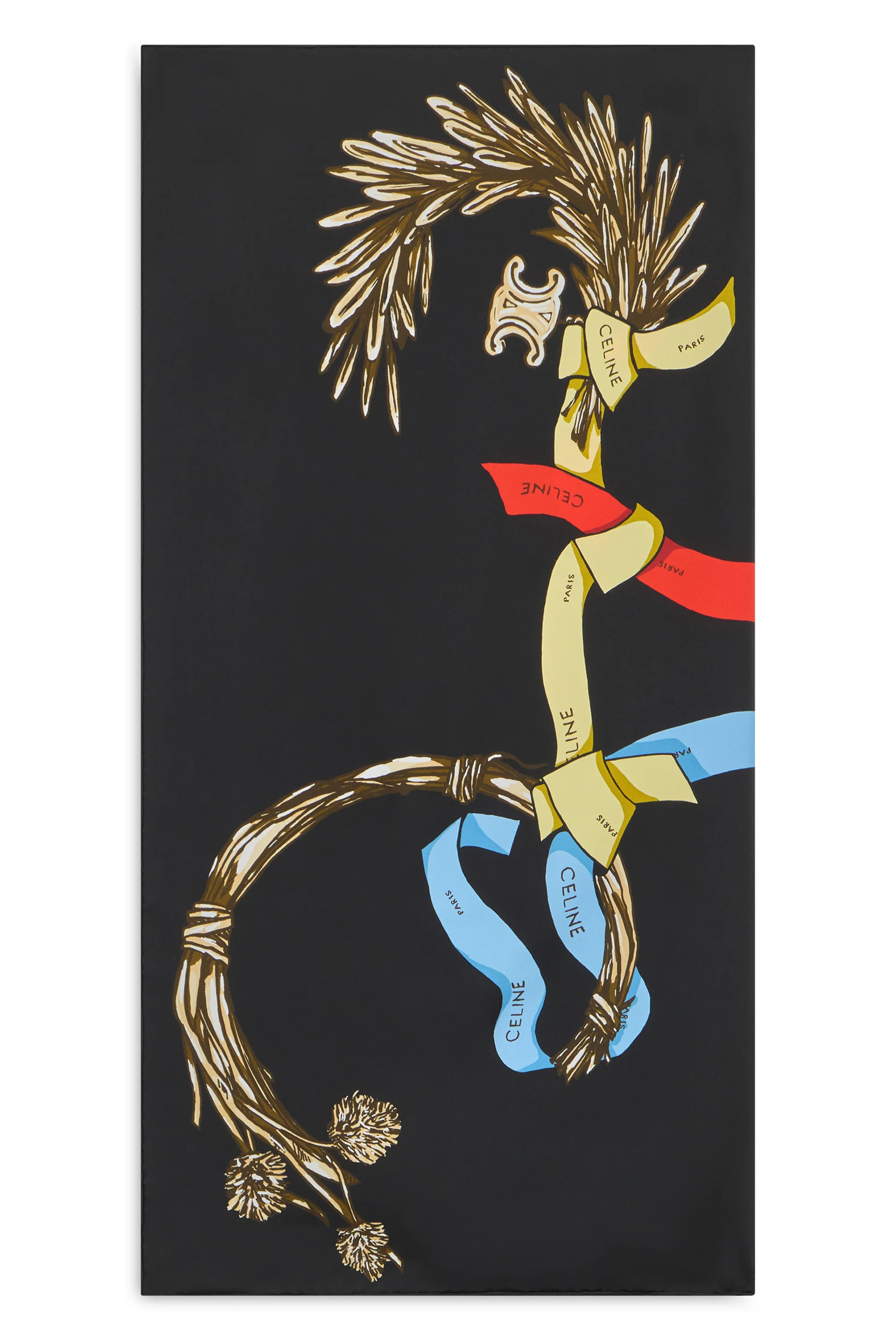 Celine Silk Twill Scarf - 90 cm x 90 cm