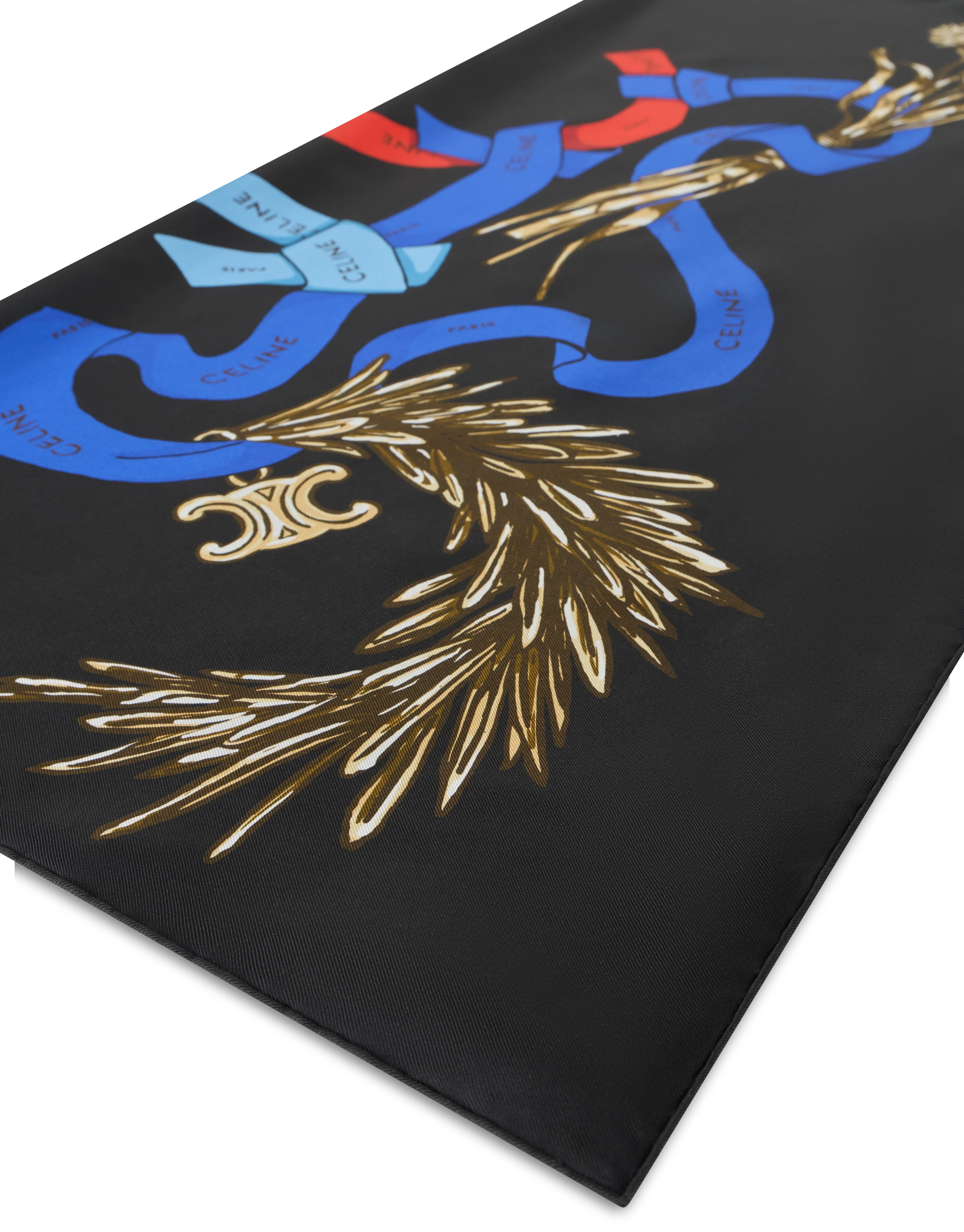 Celine Silk Twill Scarf - 90 cm x 90 cm - Image 3