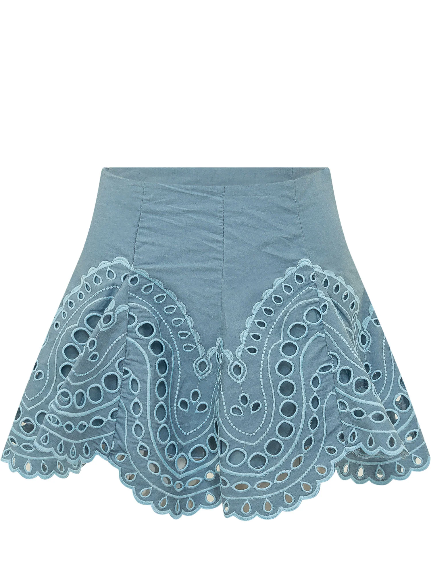 Charo Ruiz Ibiza Mini Sail Skirt with Embroidered Details